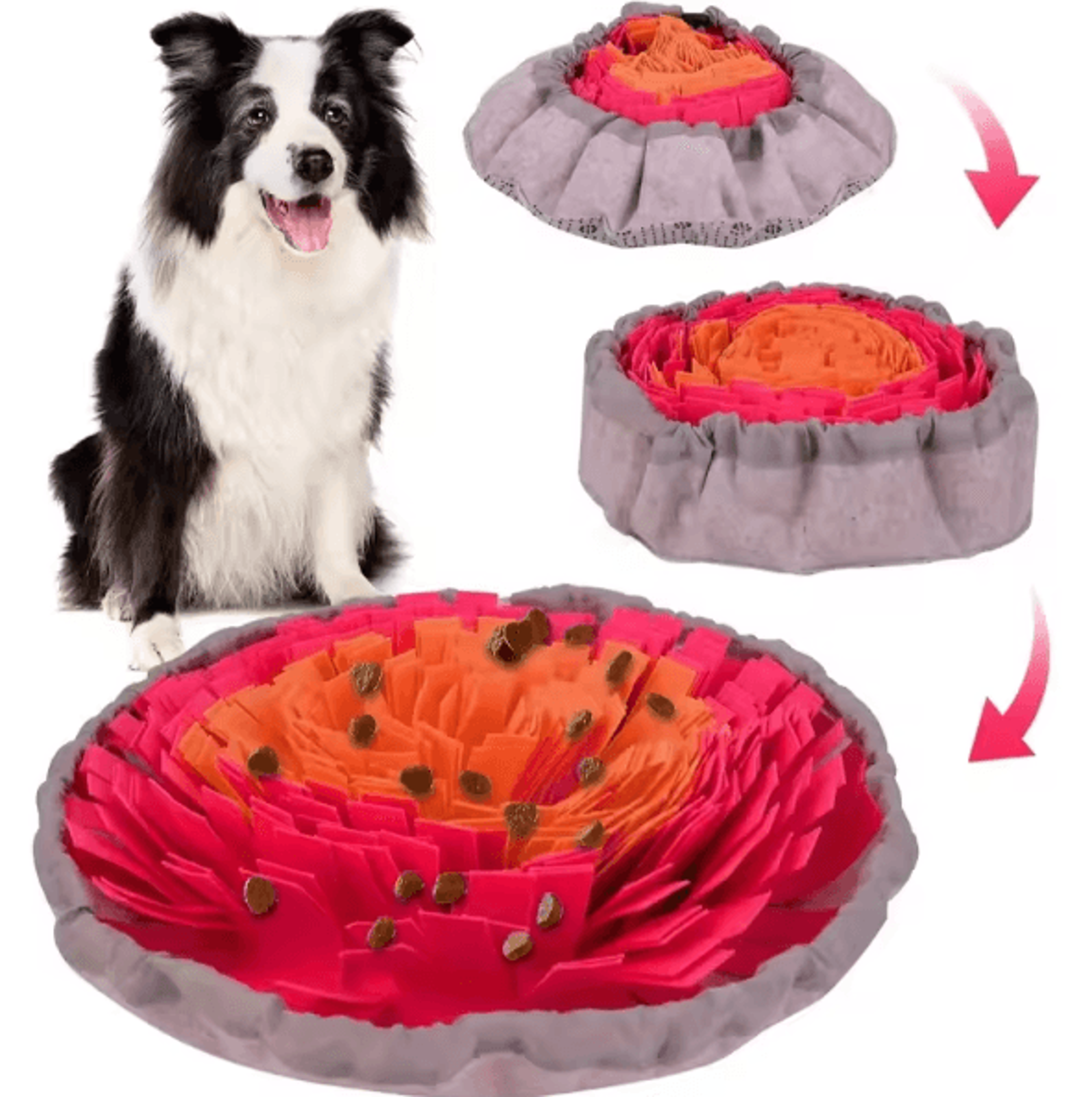 Foldable Dog Sniffing Mat  Washable Nosework Feeding  Training Puzzle Mat 2