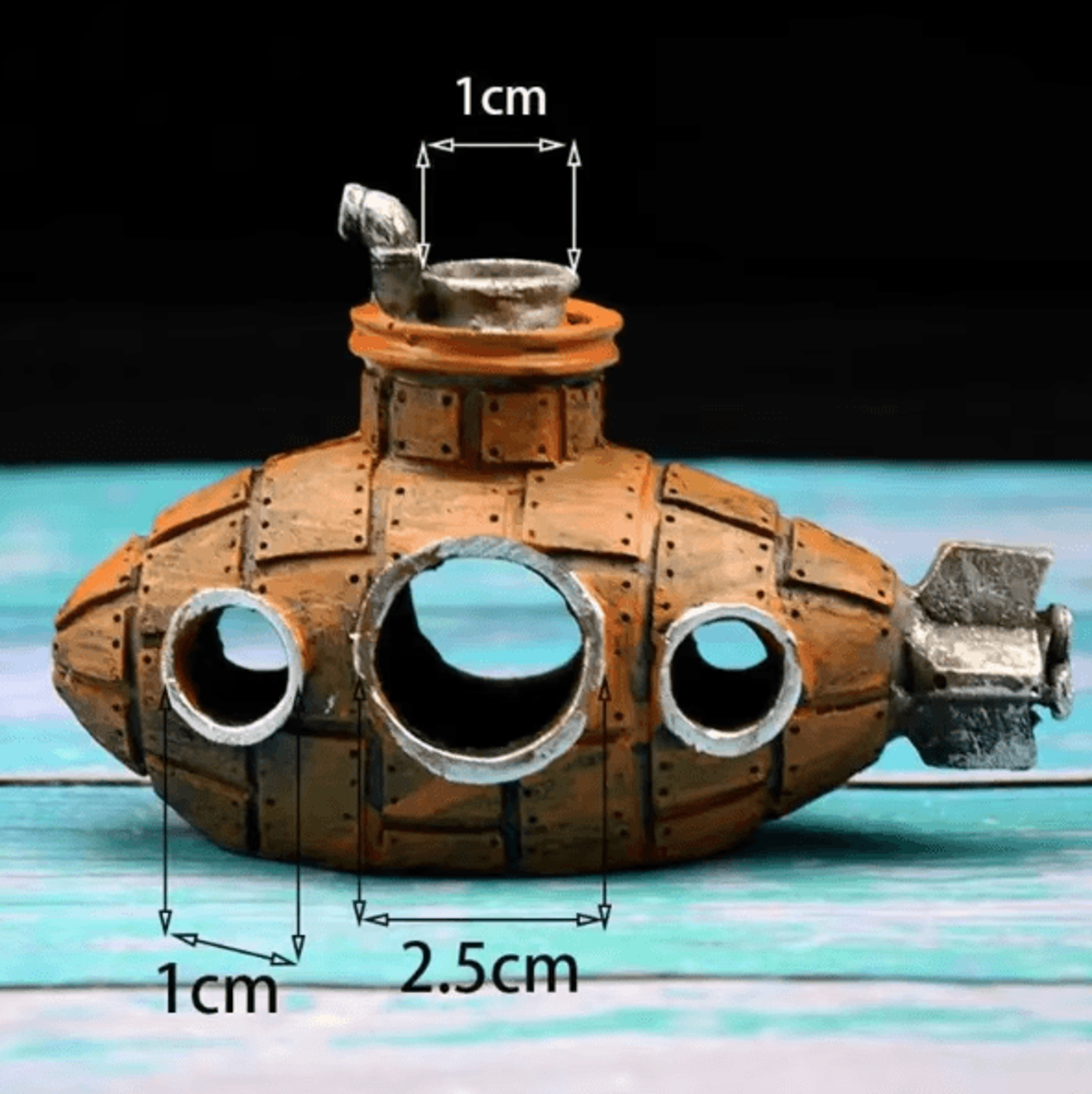 Resin Submarine Aquarium Decoration  Fish Tank Cave Shelter  Landscaping Ornament 4