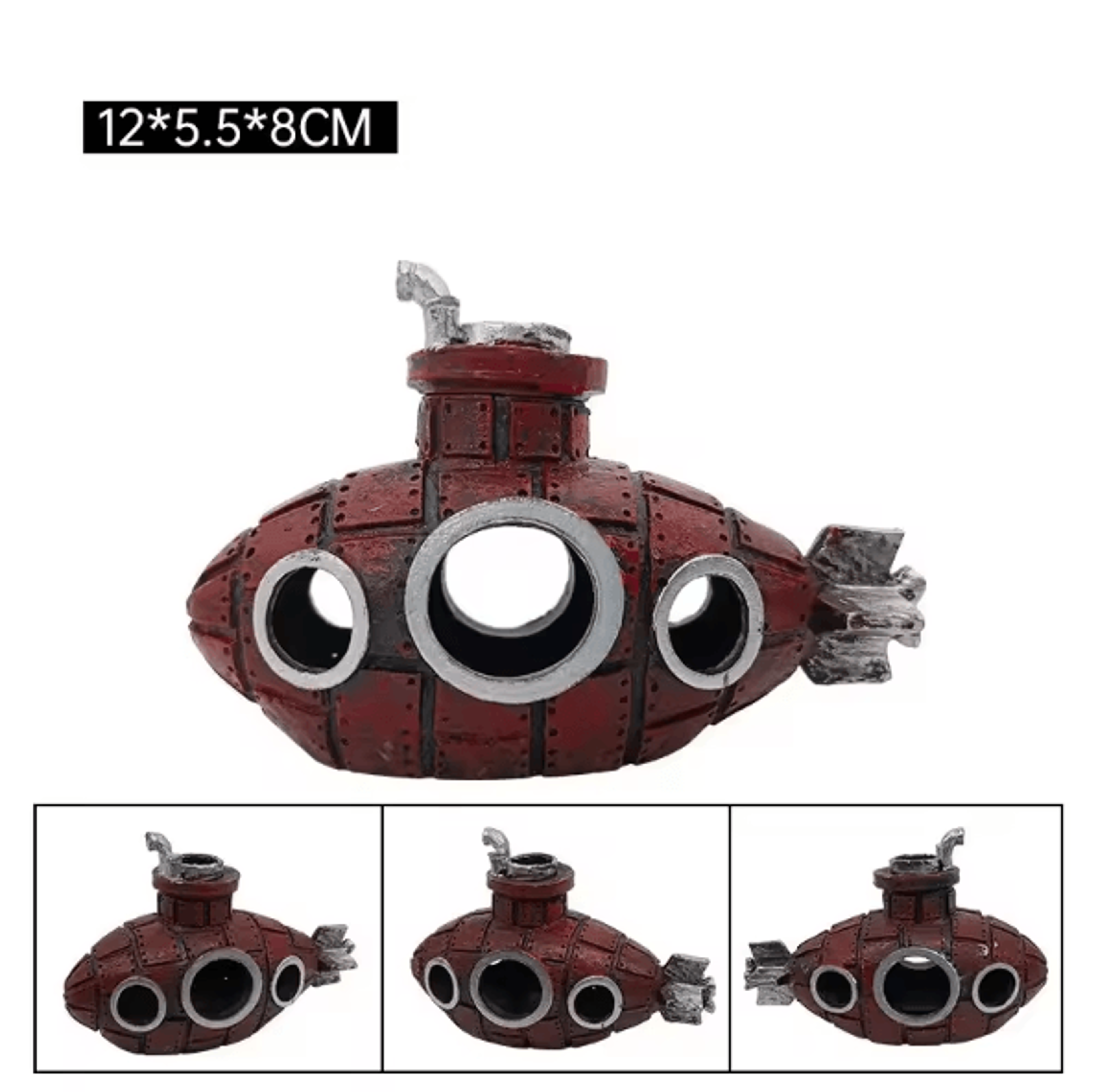 Resin Submarine Aquarium Decoration  Fish Tank Cave Shelter  Landscaping Ornament 5