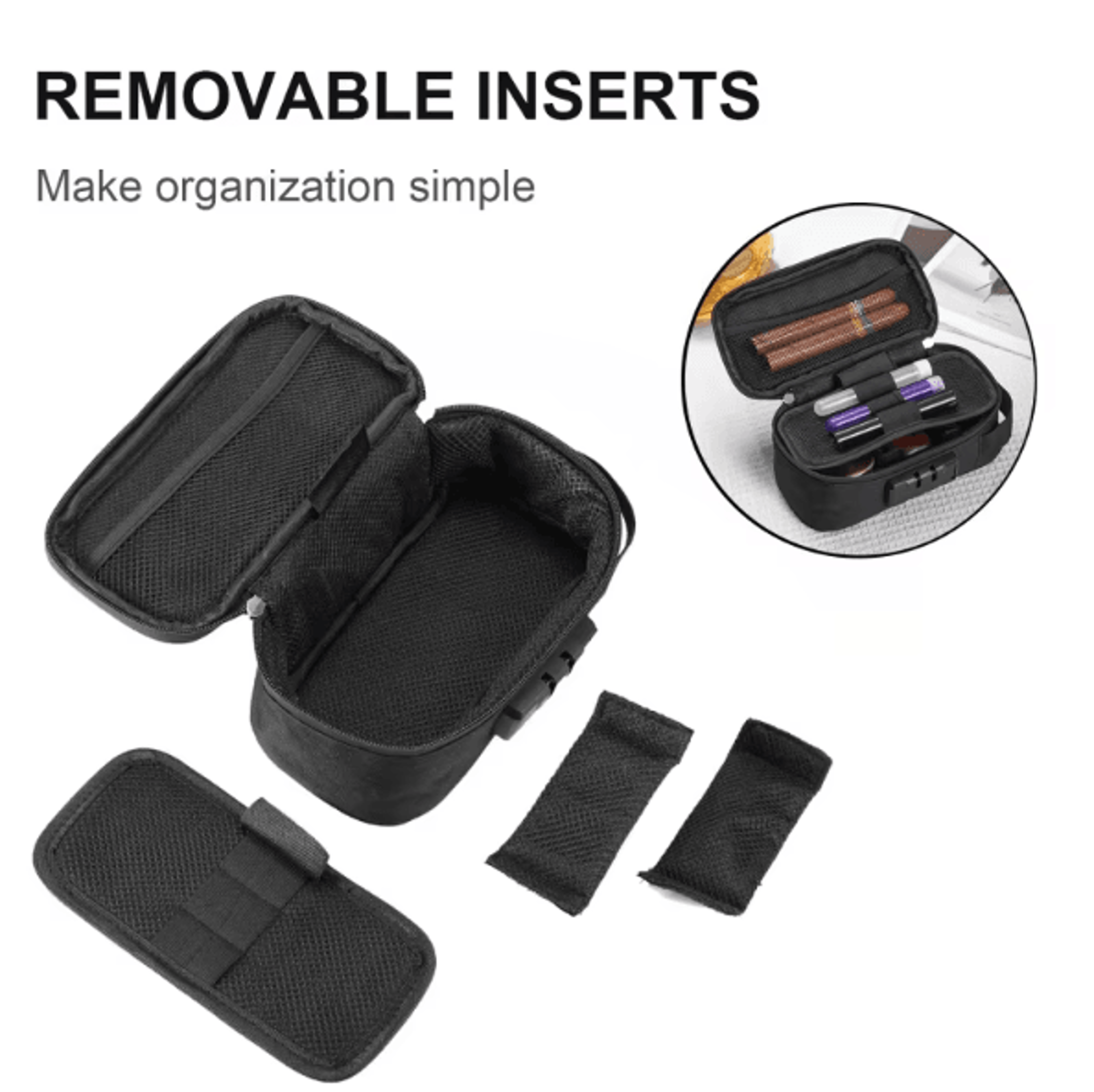Large Capacity Smell Proof Bag With Lock  Activated Carbon OdorProof Travel Storage Case 4
