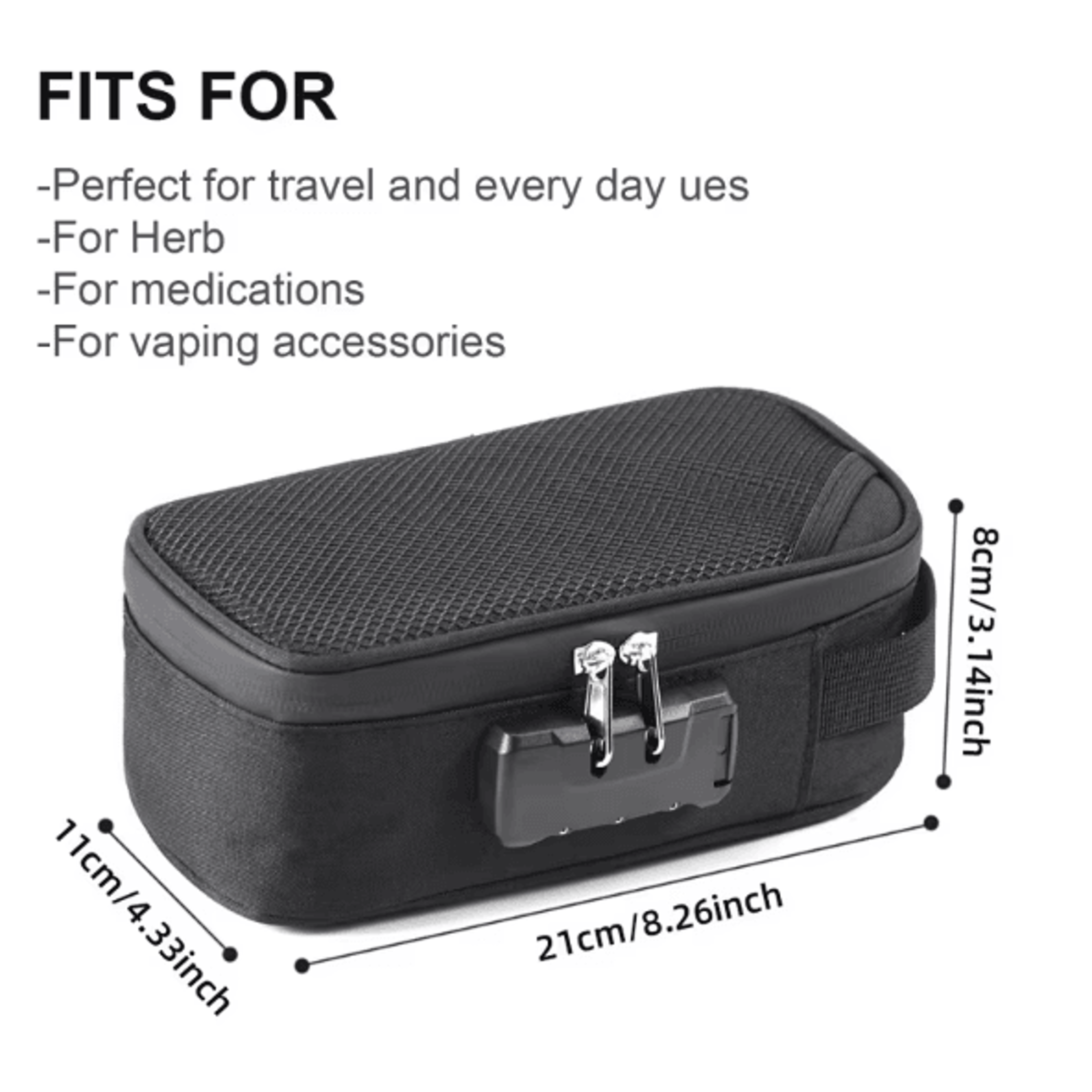 Large Capacity Smell Proof Bag With Lock  Activated Carbon OdorProof Travel Storage Case 5