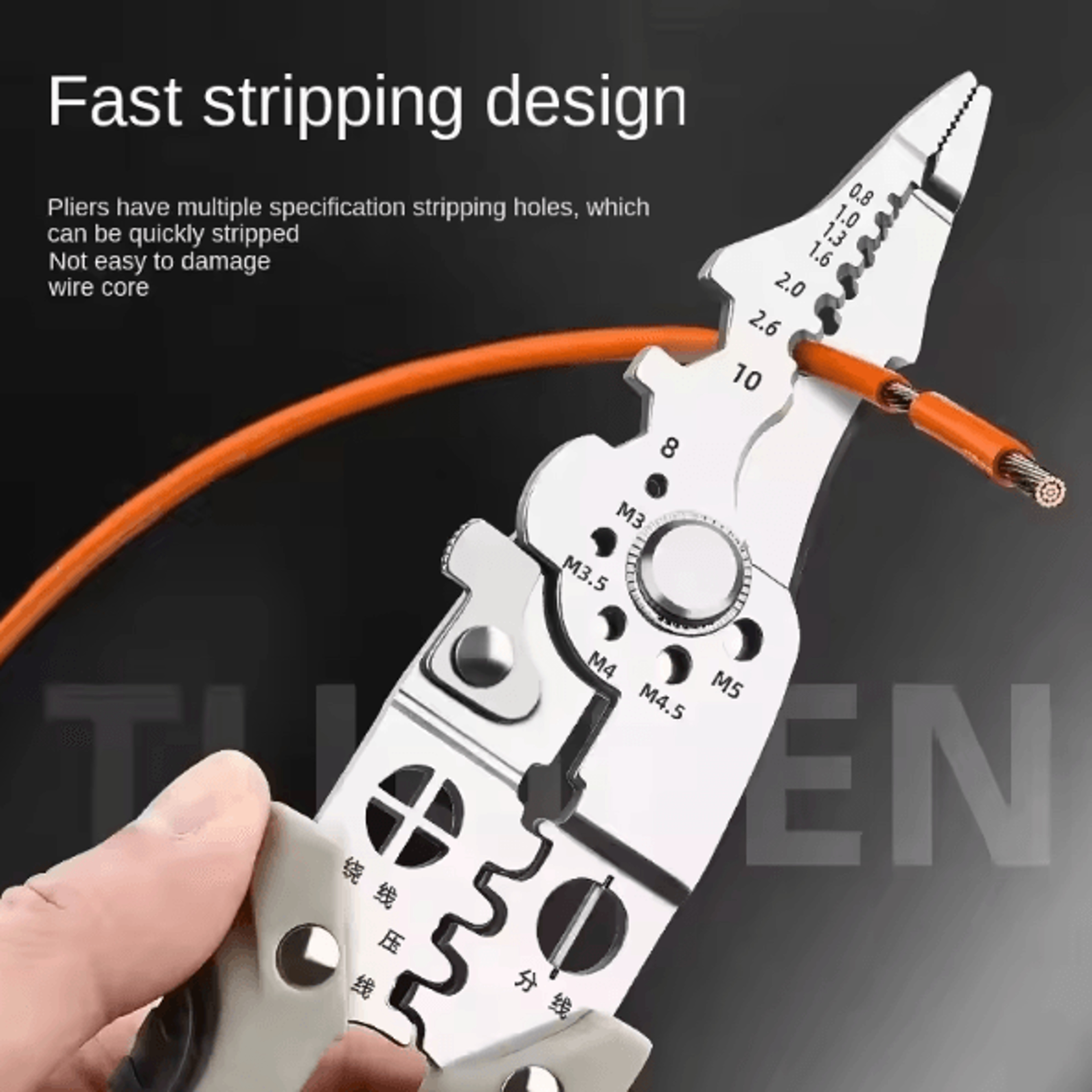 MultiFunctional Electrician Wire Stripping Pliers  Precision Cutting  Splitting Tool 4