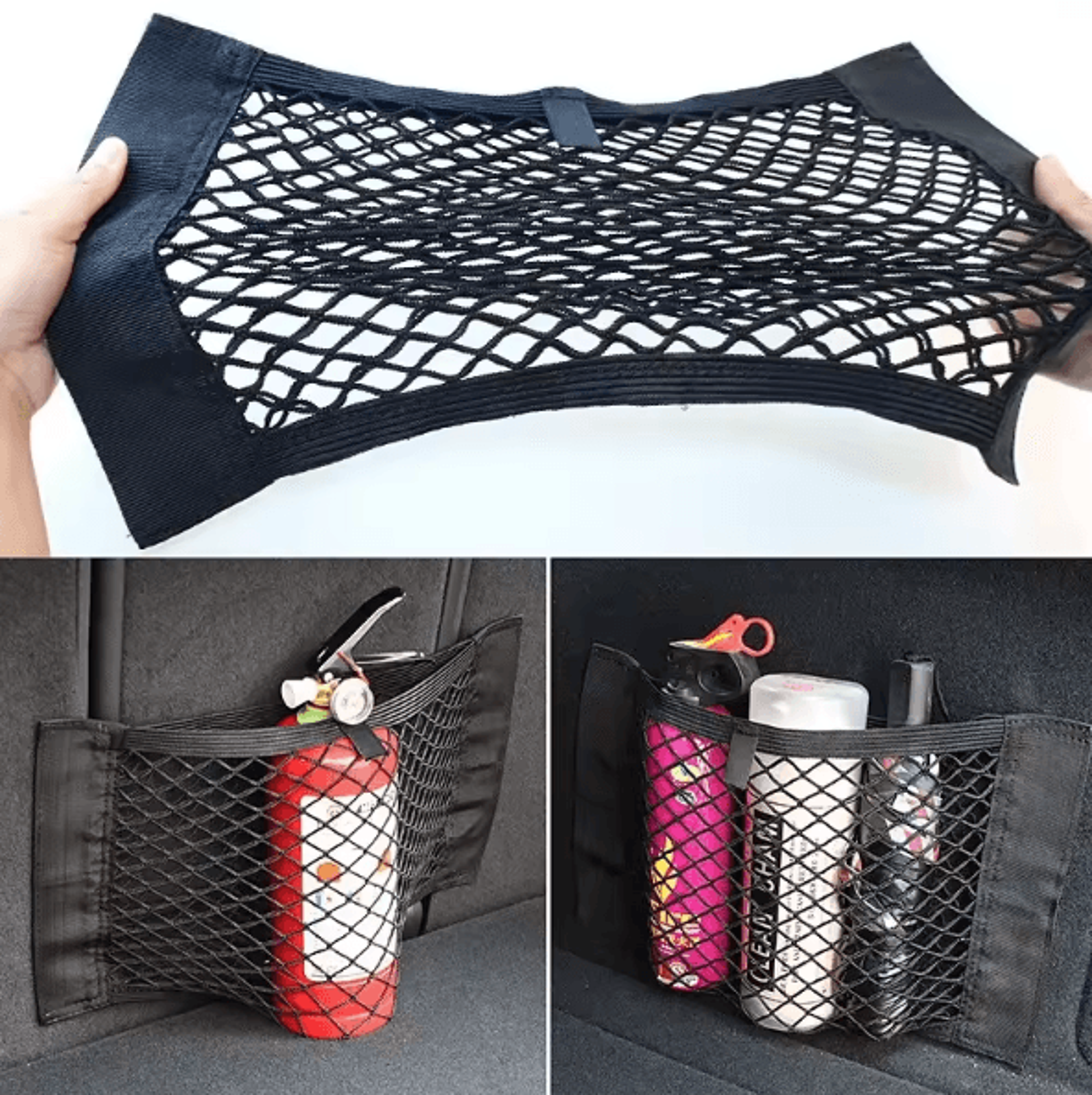 Universal Car Trunk Storage Net  Elastic Mesh Seat Back Organizer Pocket 0