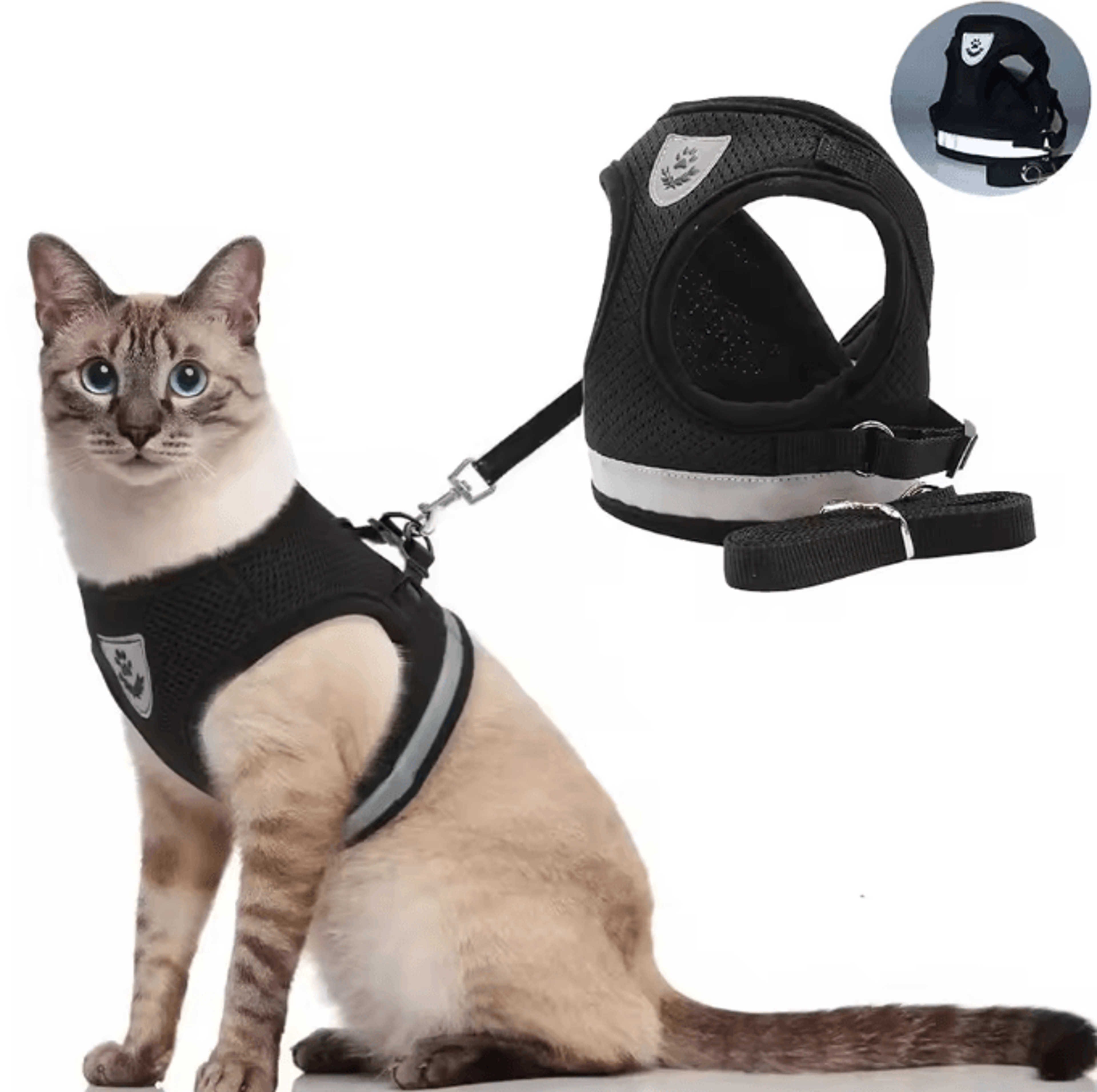 SafePaw Reflective EscapeProof Cat Harness  Leash Set 1