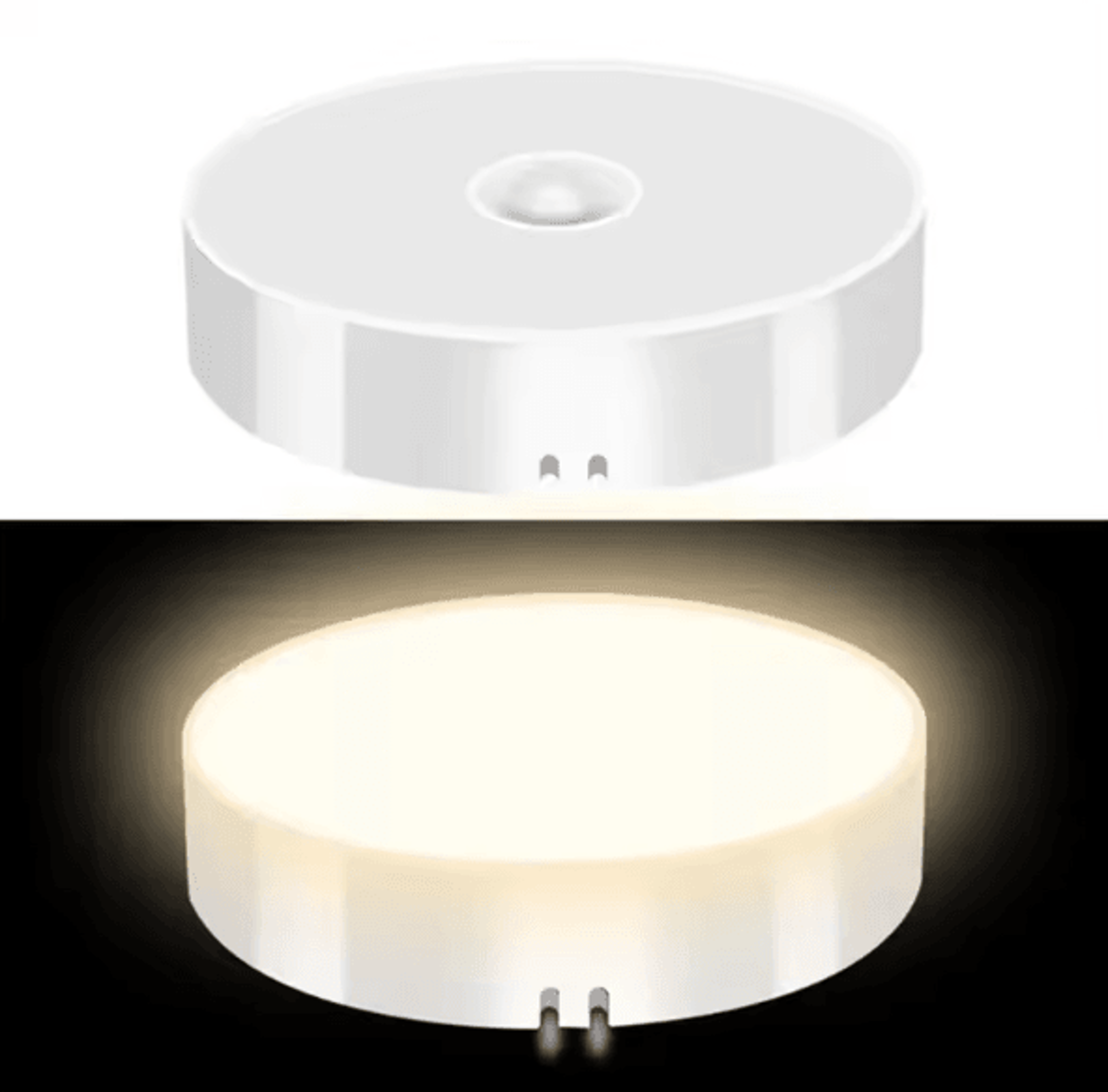 LumiSense USB Rechargeable PIR Motion Sensor LED Night Light For Closet Cabinet Kitchen Stairs Wire 4
