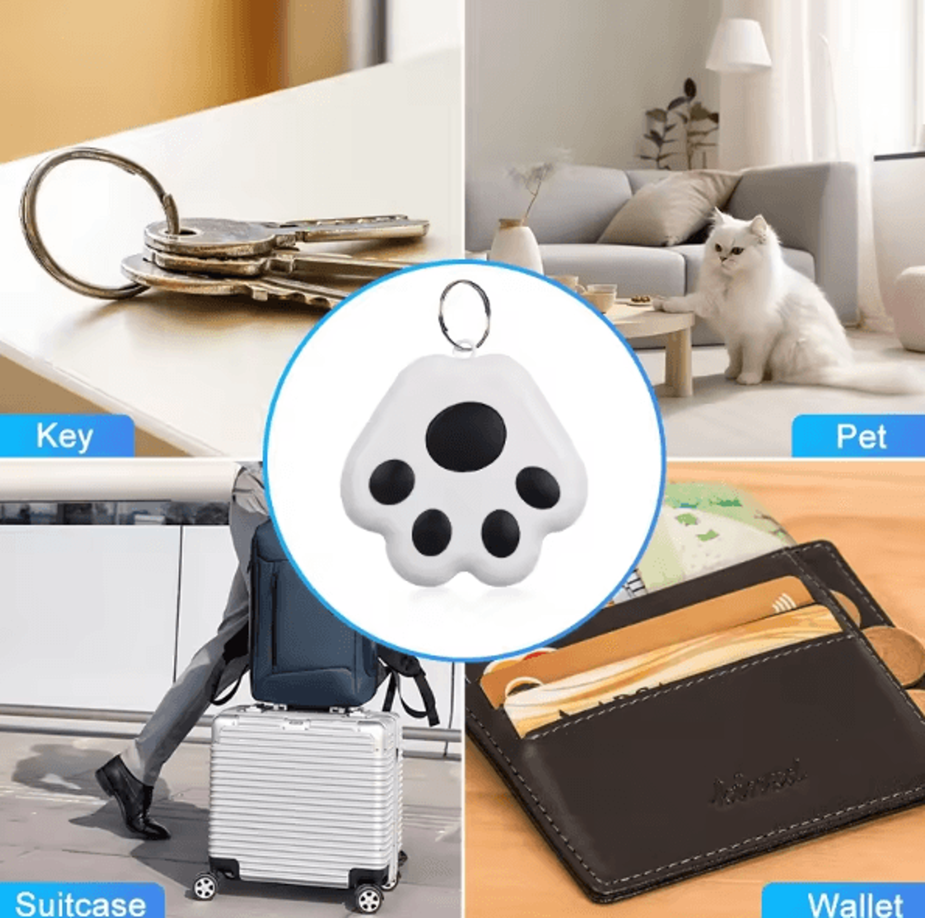 TrackMate Mini GPS Bluetooth Tracker Smart AntiLost Key Finder For Kids Pets Bags IOS Android Porta 3