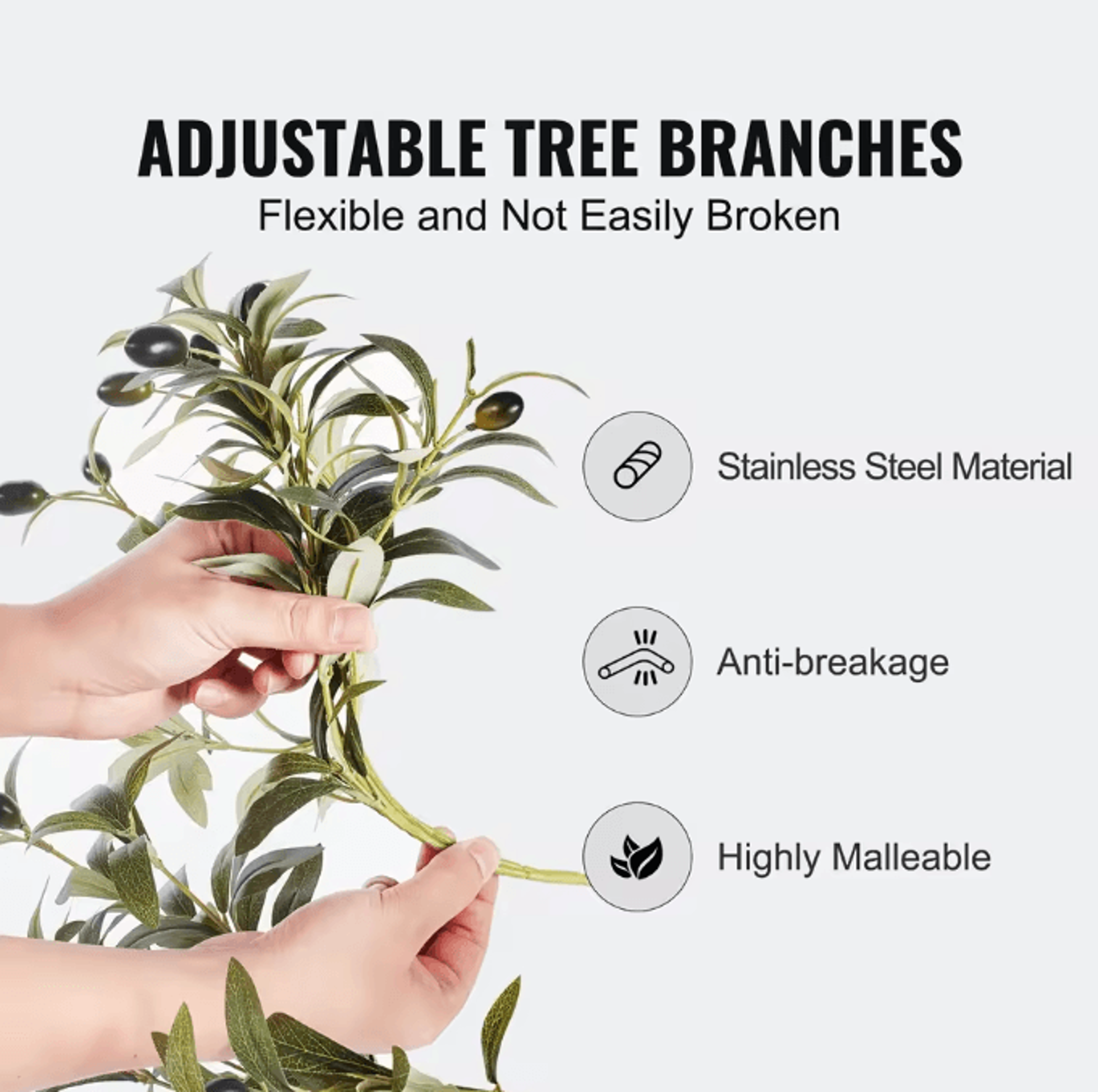 SucceBuy Artificial Olive Tree 46FT  Realistic Faux Olive Tree Indoor With AntiTip Base  LowMainten 1
