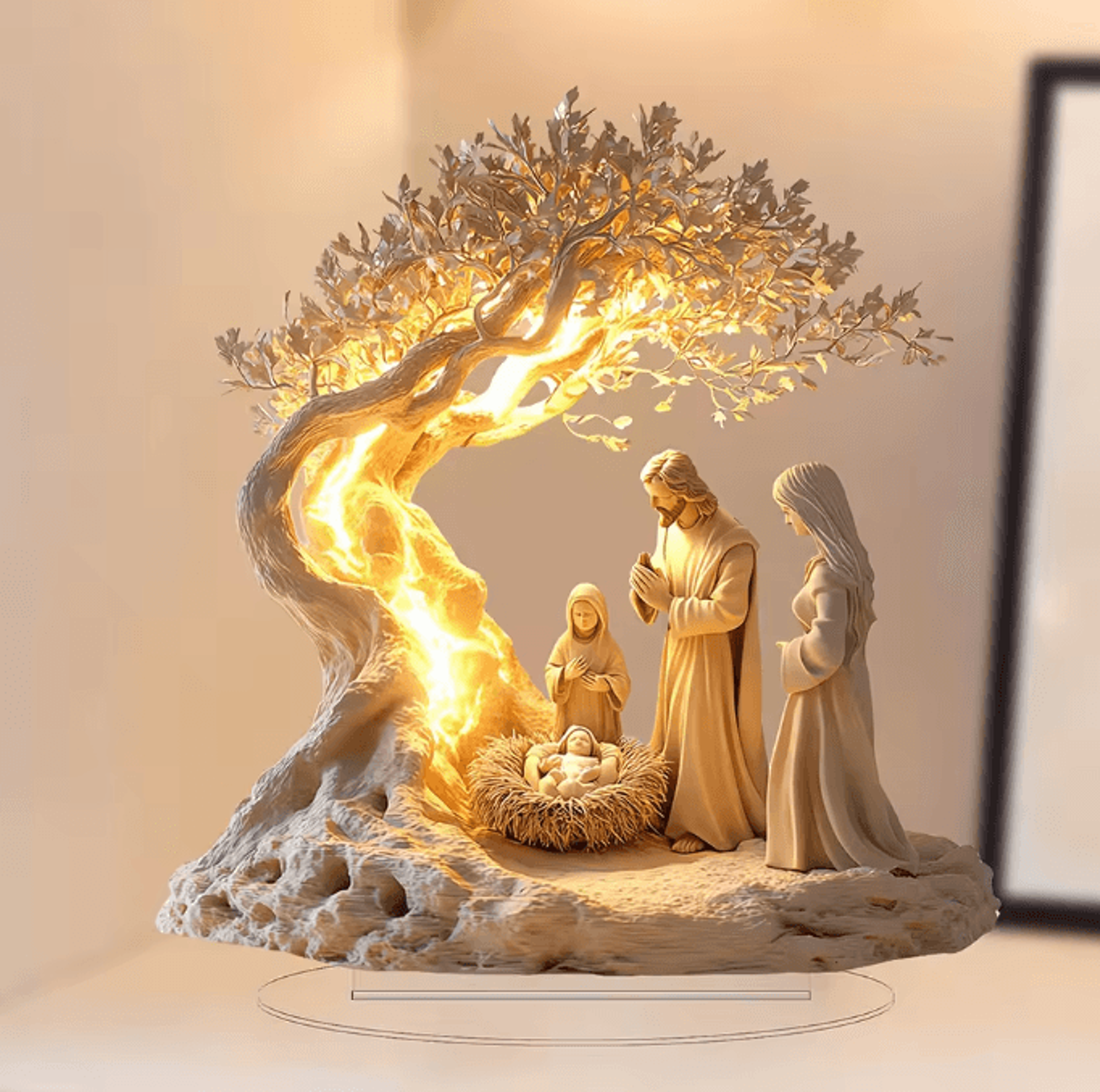 Acrylic Tree Of Life Family Statue  Symbolic Family Ornament Desktop Decor For Home  Gift Giving 2