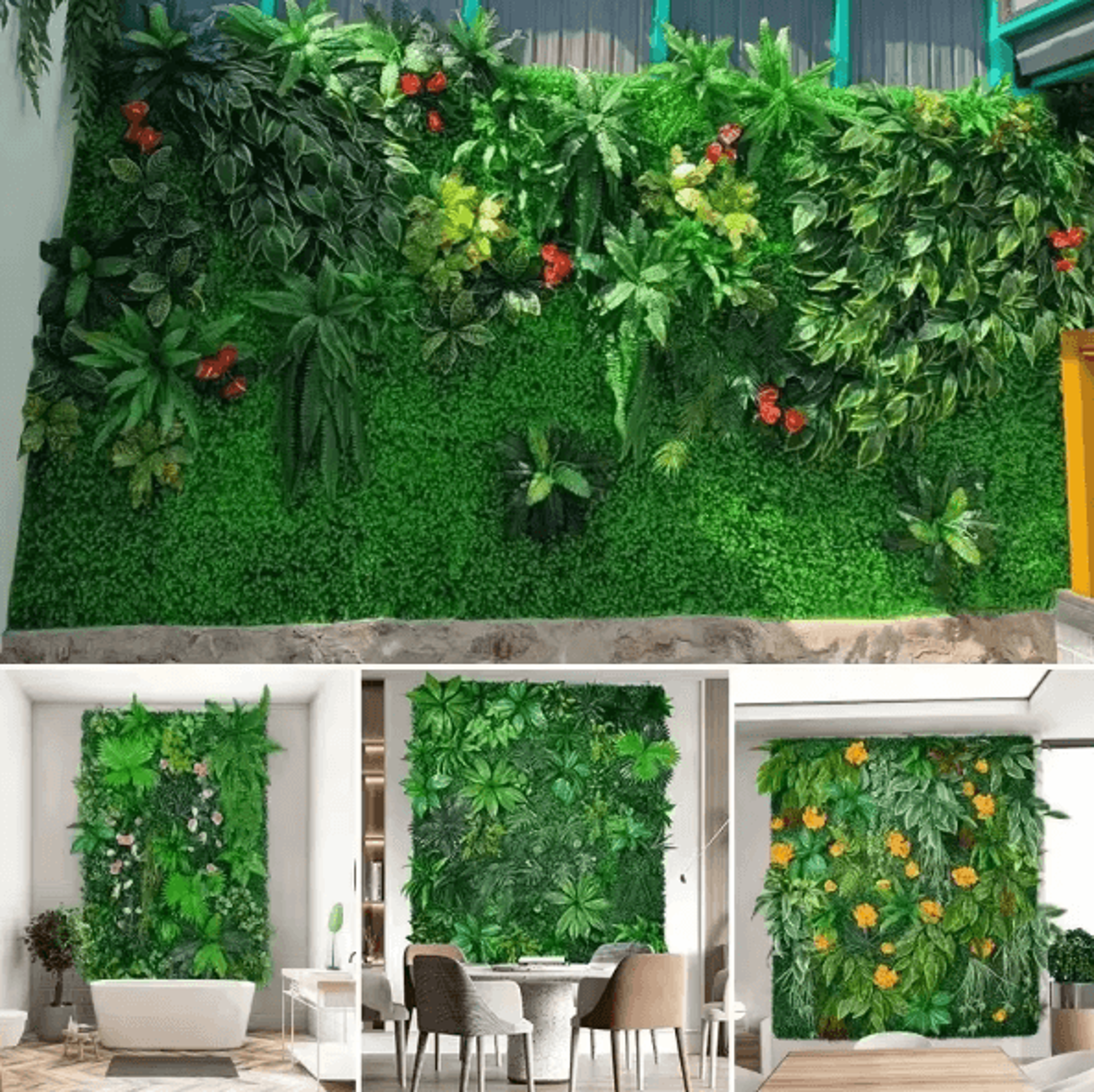 10PCS Artificial Boxwood Hedge Wall Panels  UVProtected Greenery Wall Backdrop For Indoor Outdoor P 0