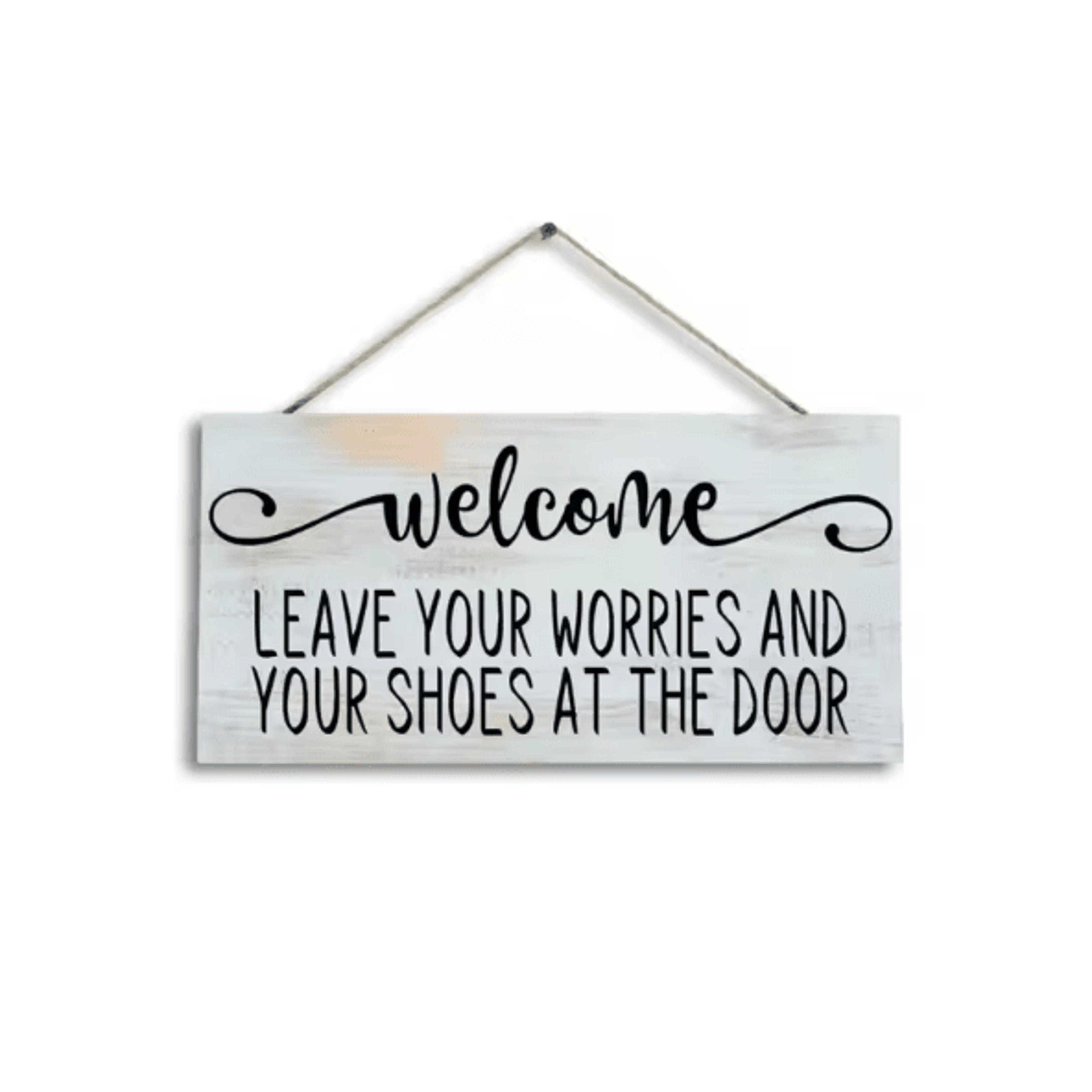 Wooden Welcome Please Remove Your Shoes Sign  Rustic Entryway Hanging Wall Plaque For Home  Front D 0