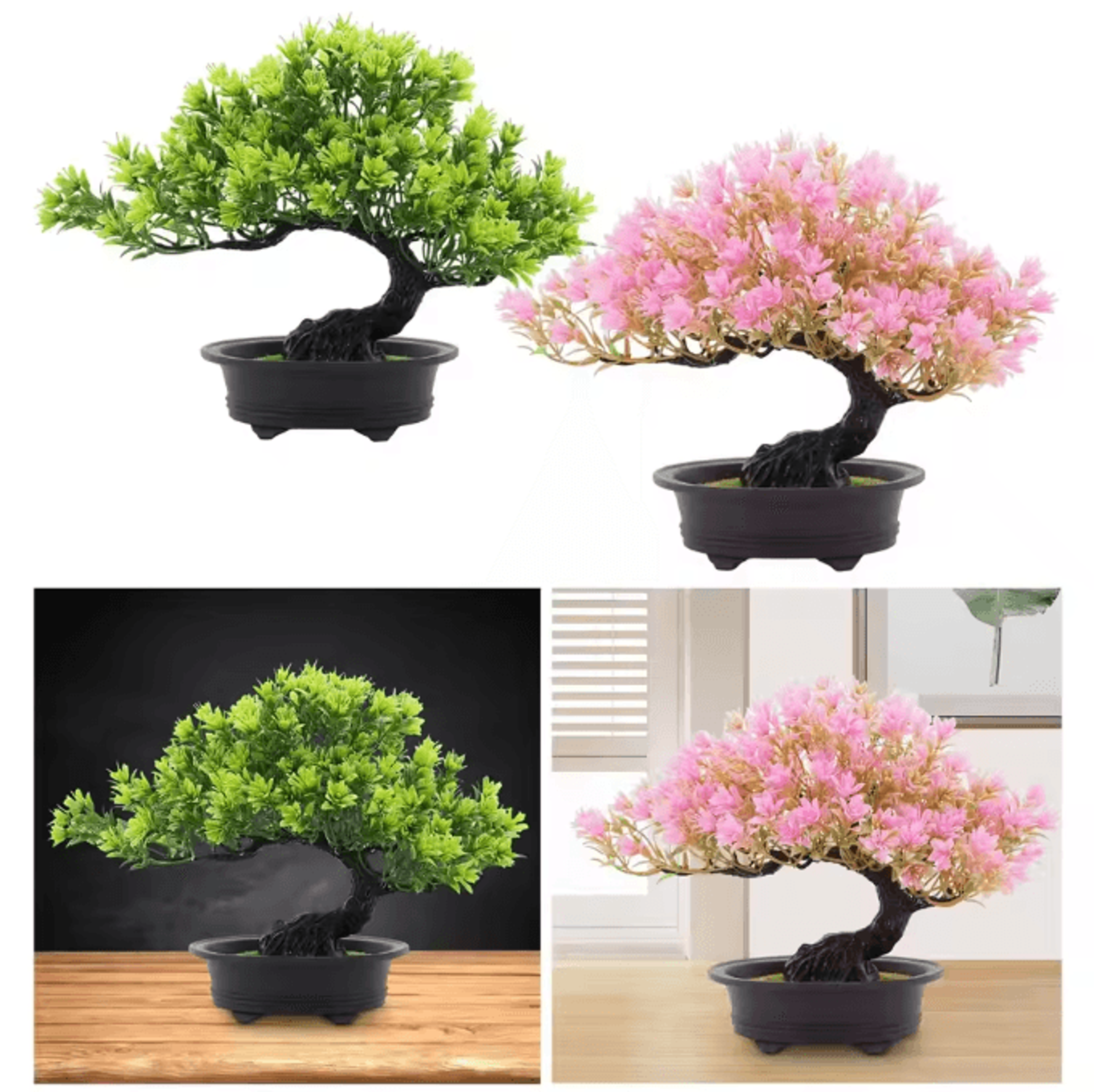 Artificial Japanese Pine Bonsai Tree  Realistic Mini Bonsai Plant For Desk Home  Office Decor 0