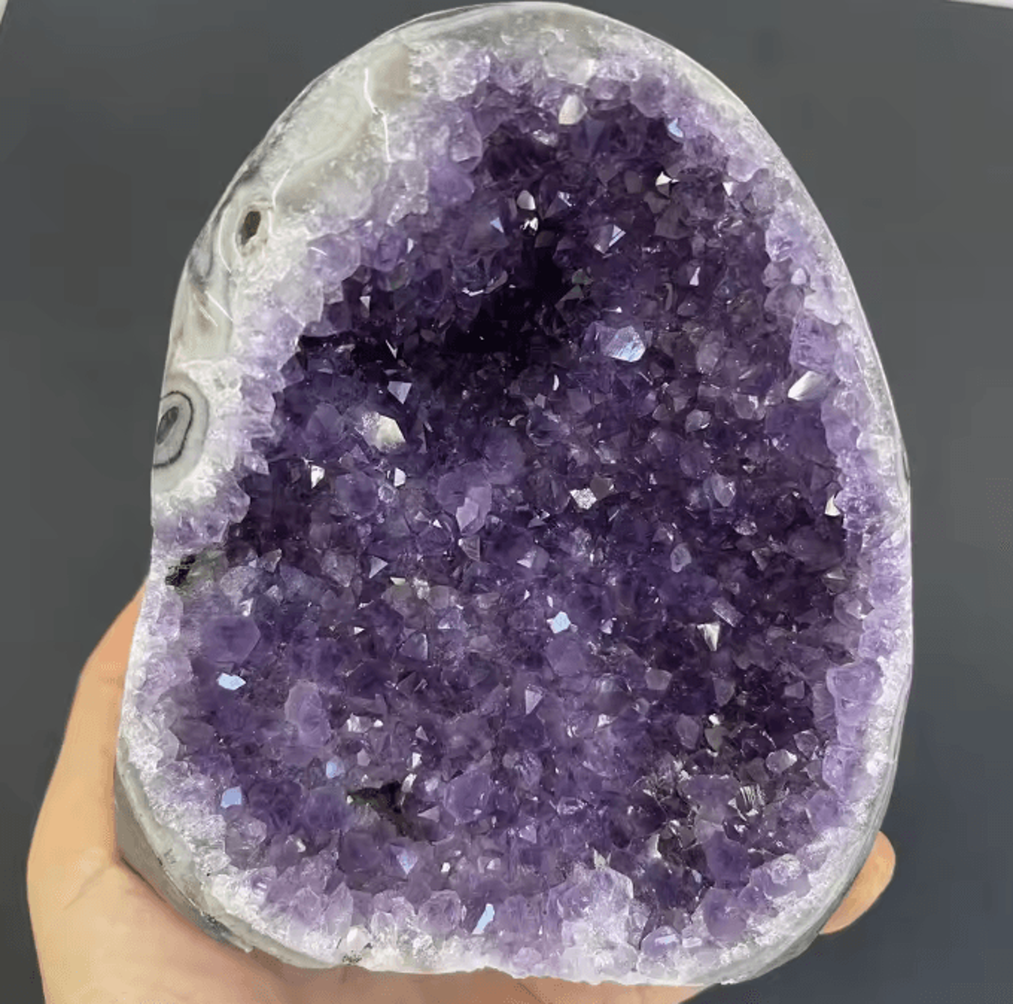 Natural Amethyst Crystal Cluster Geode  Raw Quartz Healing Stone For Home Decor  Spiritual Energy 3