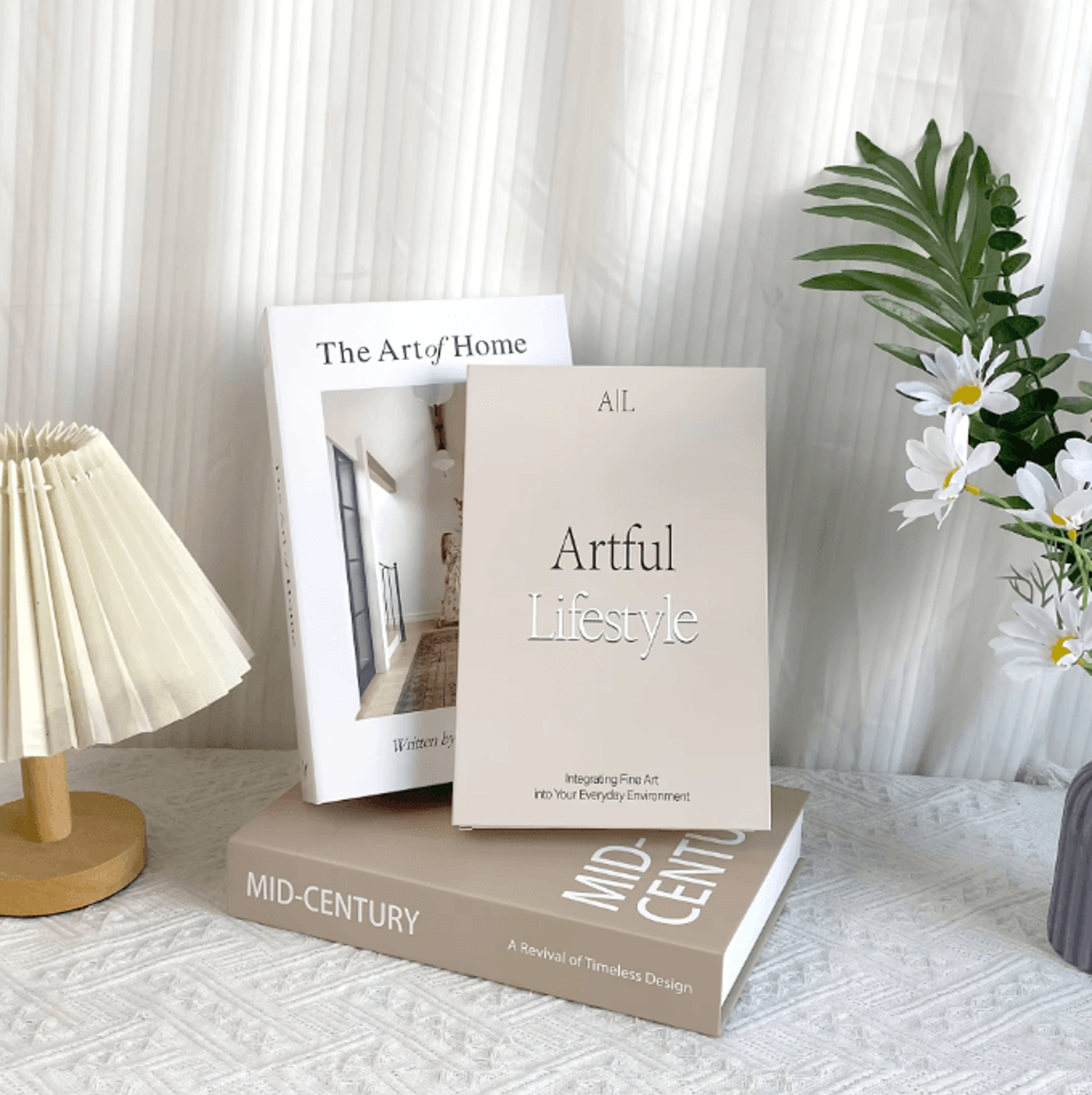 3 Piece Decorative Fake Books Set Minimalist Faux Book Decor For Coffee Table Shelf Styling 2
