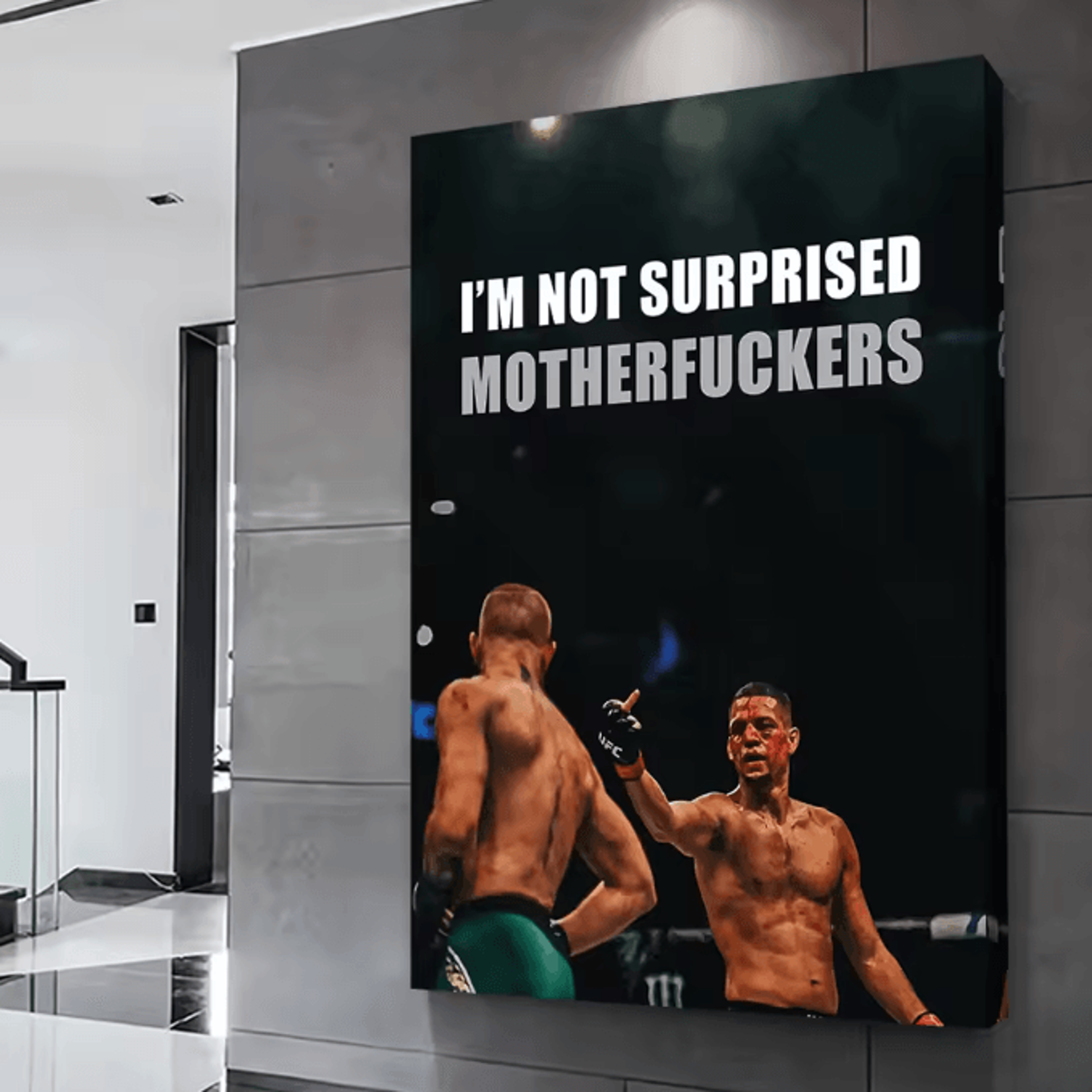 Custom Nate Diaz Poster Canvas Wall Art  UFC Fighter Decor For Living Room  Gym Unframed Modern Pri 1