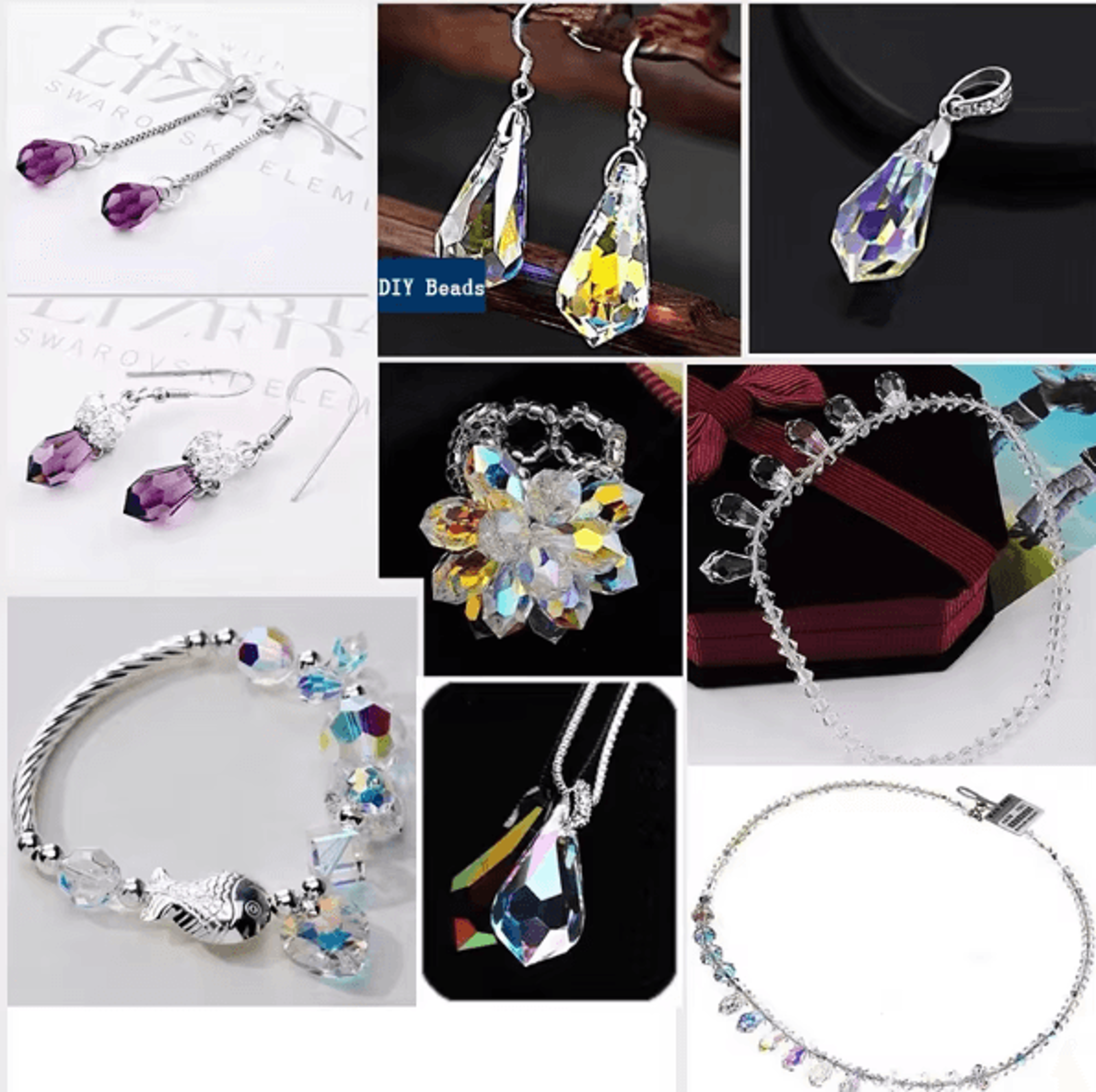 Teardrop Crystal Glass Beads  Faceted Pear Shape Jewelry Making Beads For DIY Crafts 1