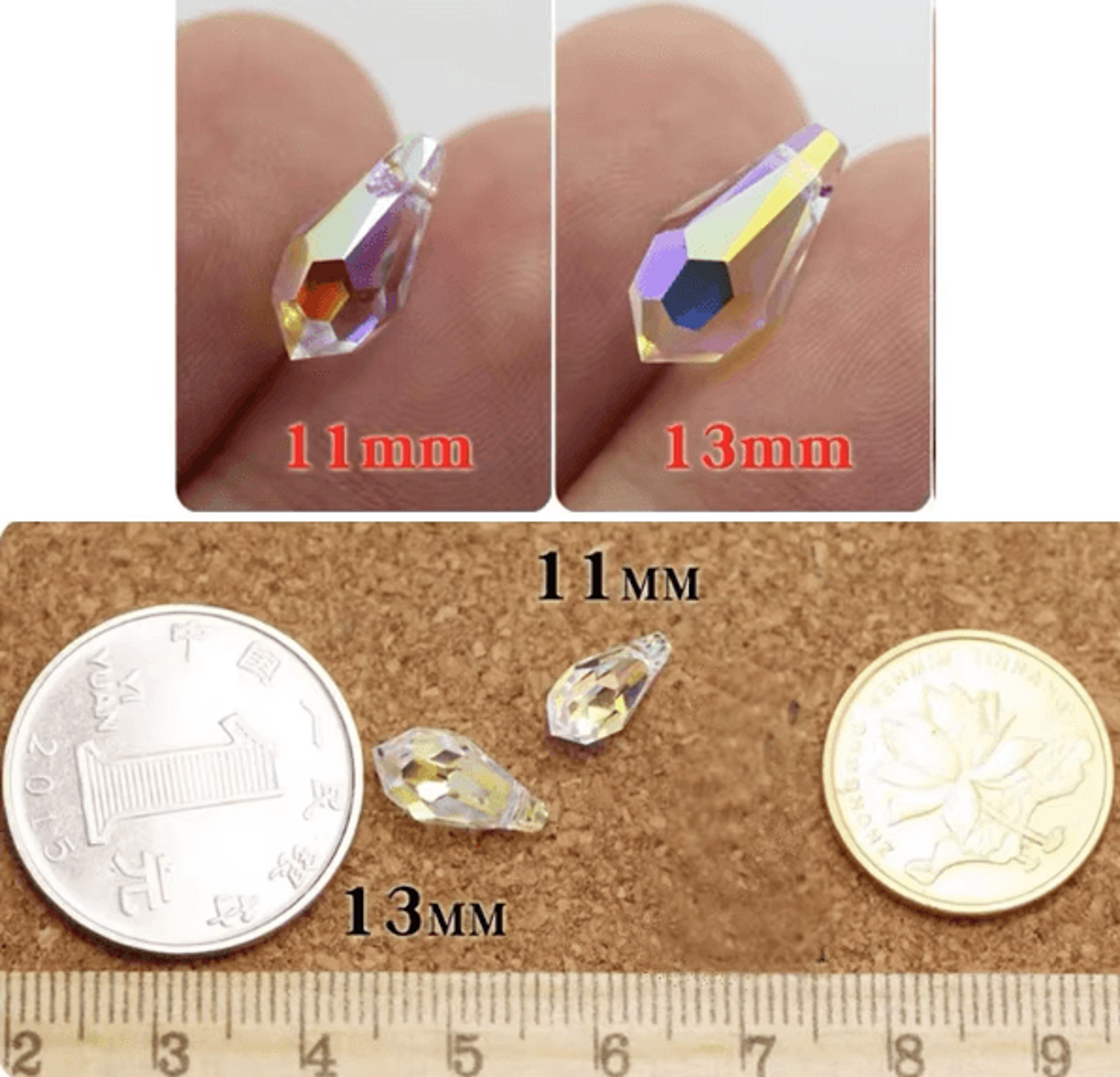 Teardrop Crystal Glass Beads  Faceted Pear Shape Jewelry Making Beads For DIY Crafts 3
