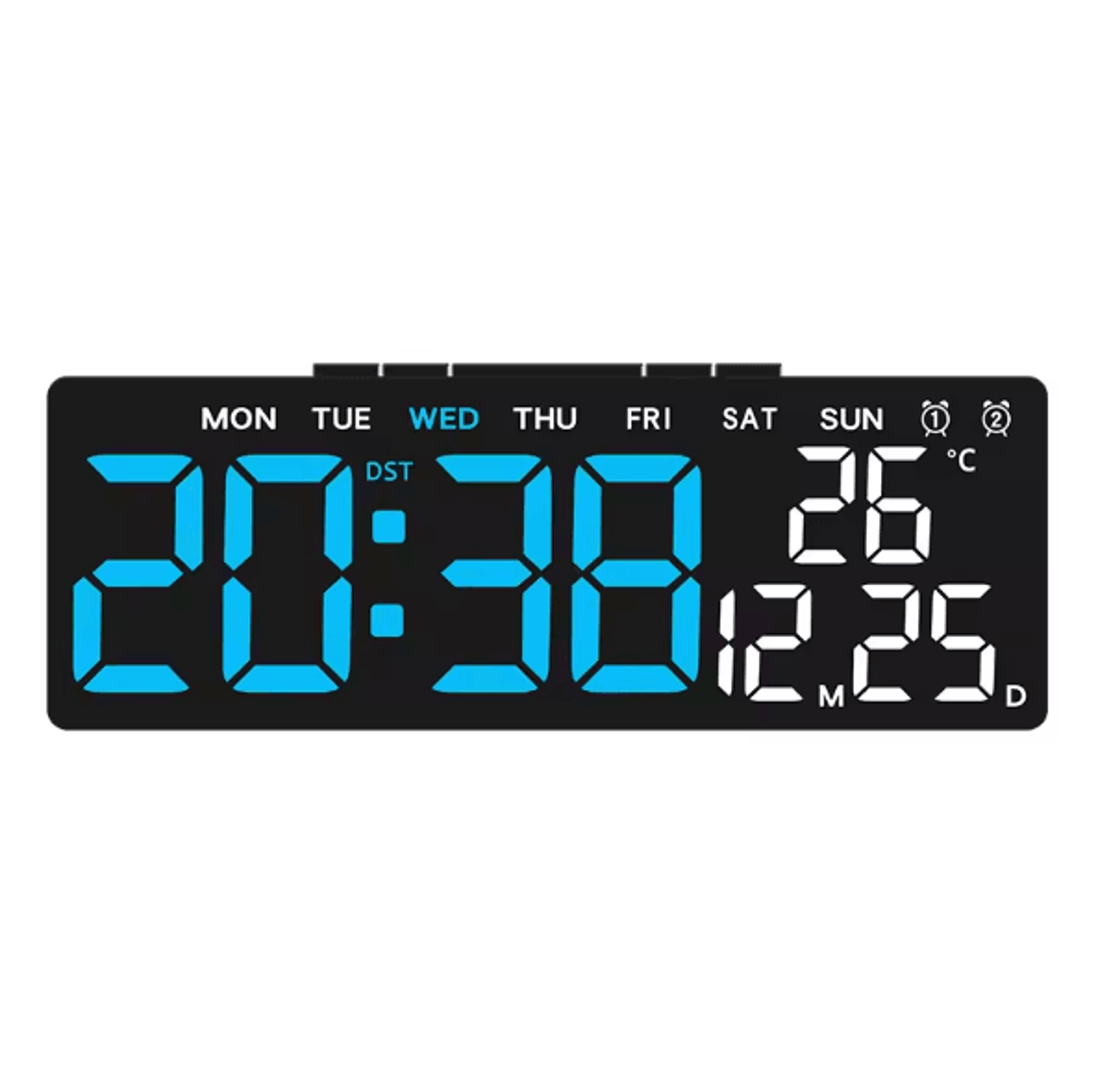 USB LED Digital Alarm Clock With Temperature  Dual Alarm  Modern Desk Clock With Auto Dimming  Snoo 4