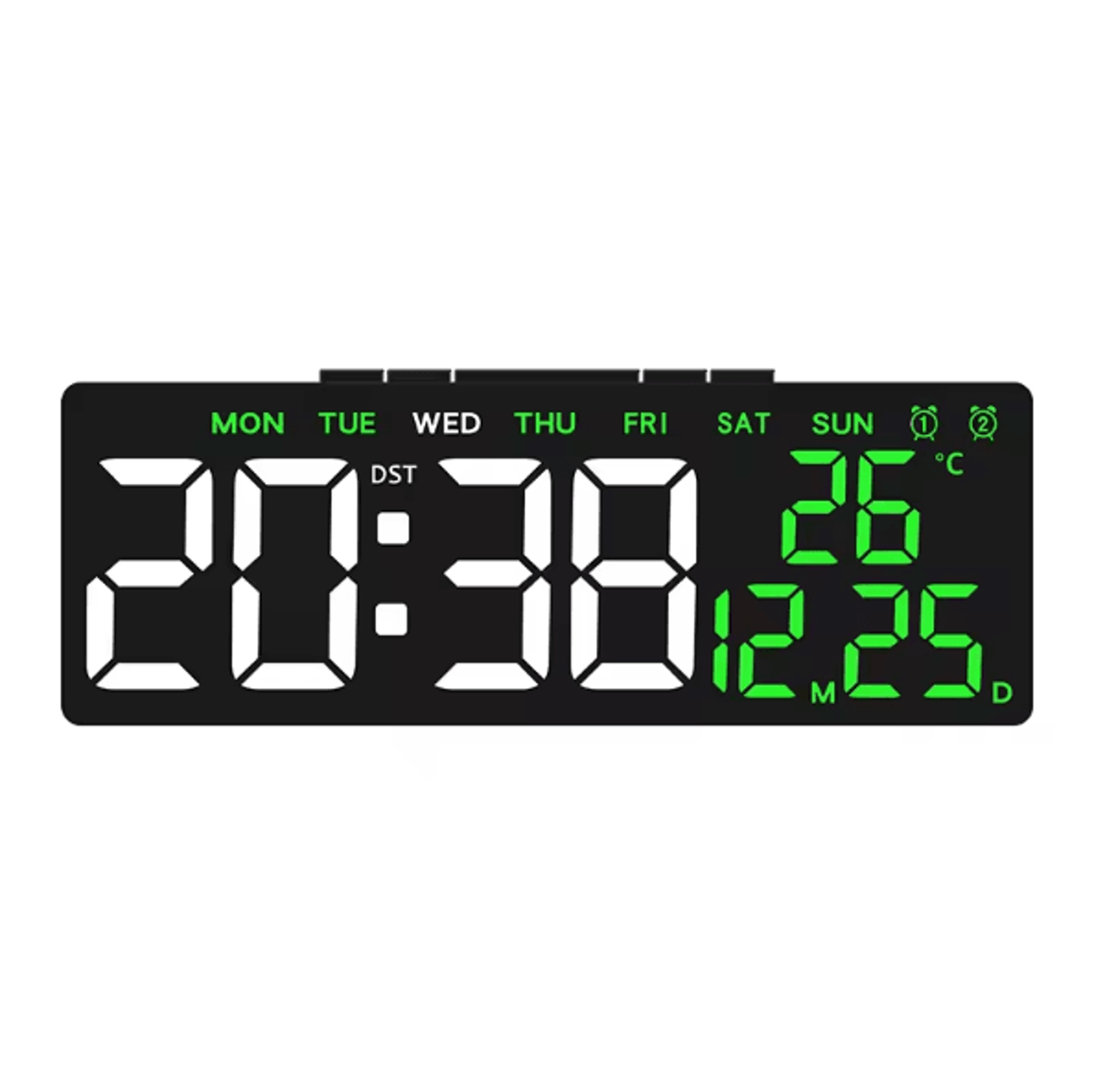 USB LED Digital Alarm Clock With Temperature  Dual Alarm  Modern Desk Clock With Auto Dimming  Snoo 9