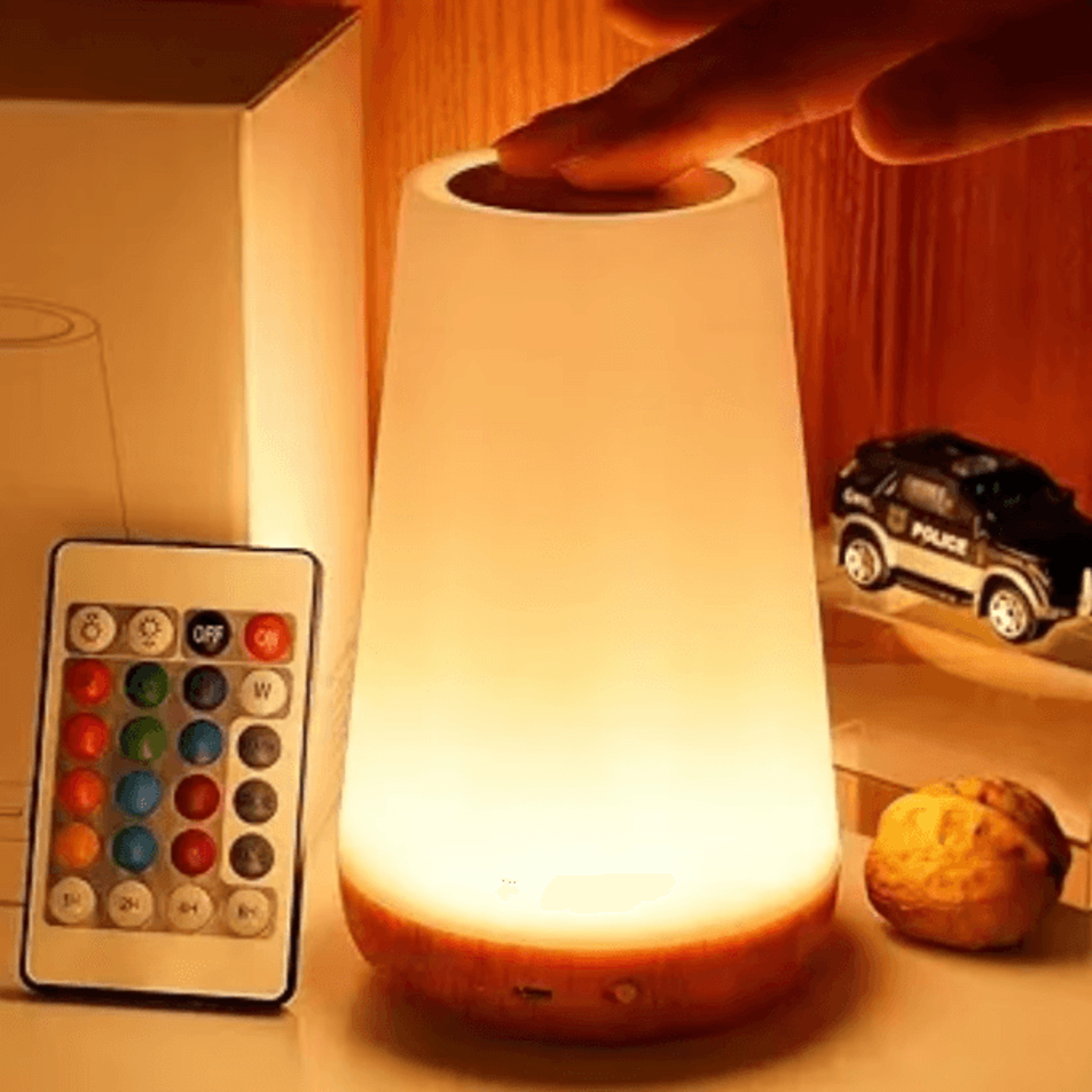 USB Rechargeable RGB Touch Lamp  13 Color Changing Bedside Night Light With Dimmable Control 0