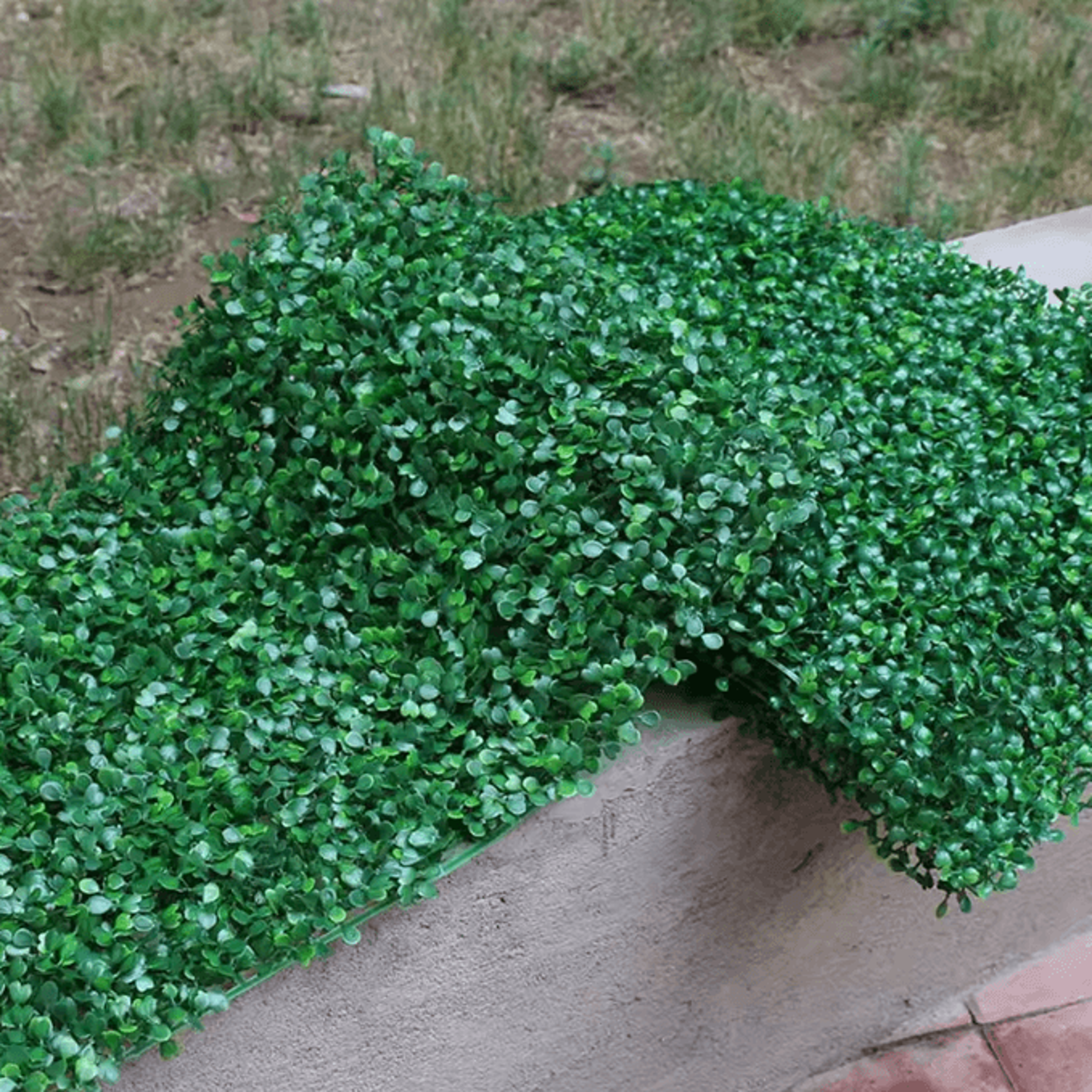 Artificial Plant Wall Panel Greenery Hedge Faux Grass Mat For Home Garden Fence Decor 2