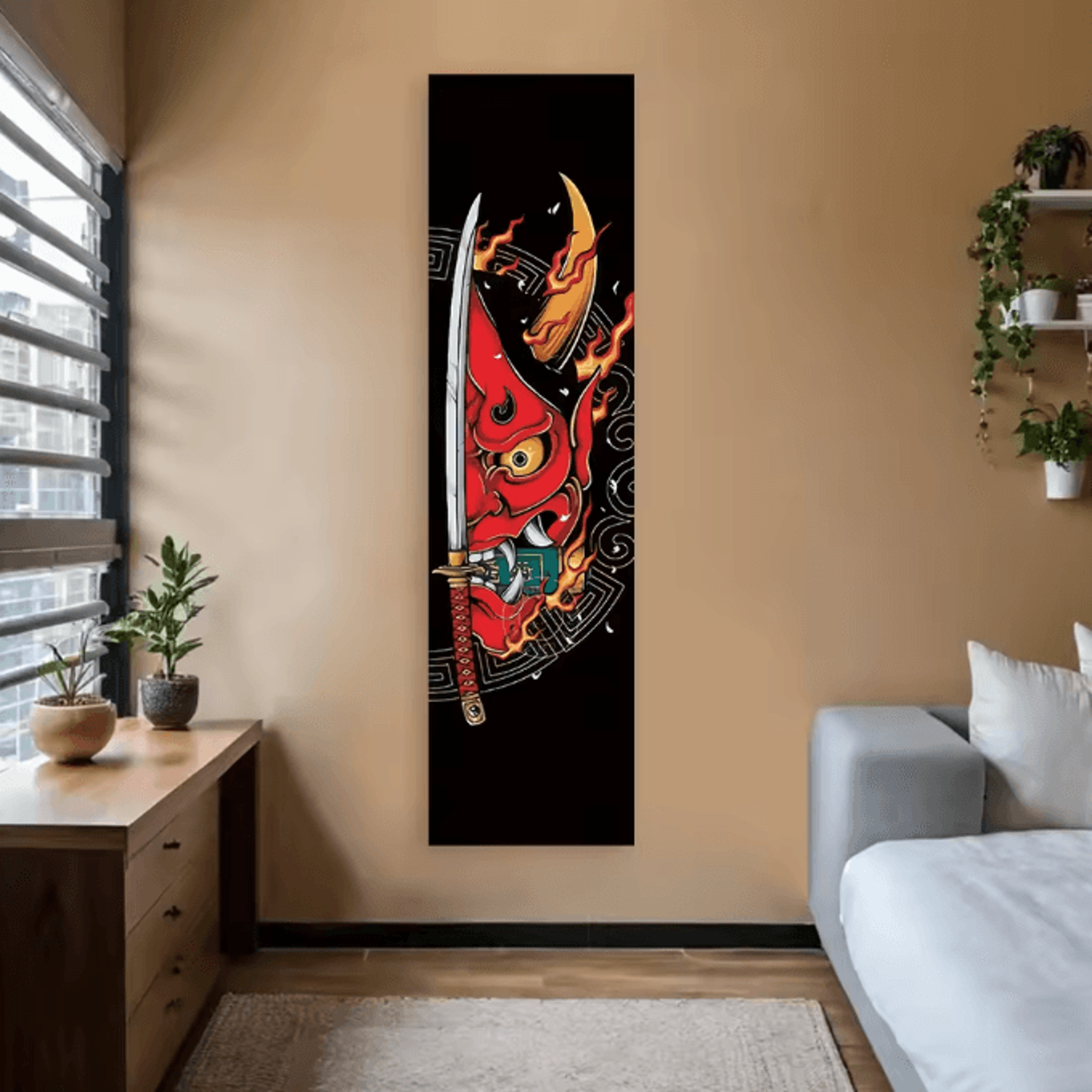 Japanese Wave Tapestry Red Sun Wall Hanging Aesthetic Ocean Landscape Decor For Bedroom Living Room 5