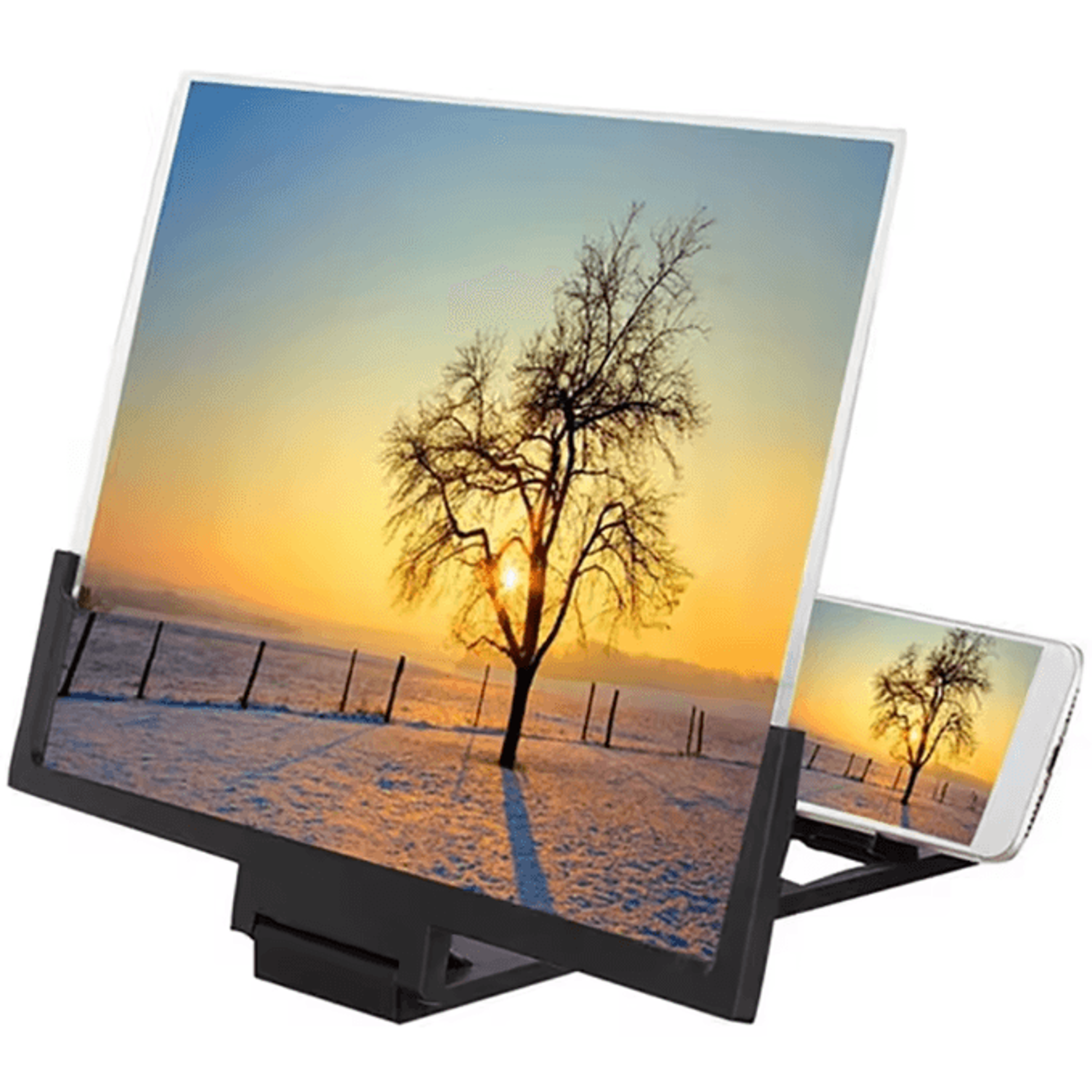 14Inch 3D Phone Screen Magnifier  HD Mobile Screen Amplifier Stand For Movies  Videos 5