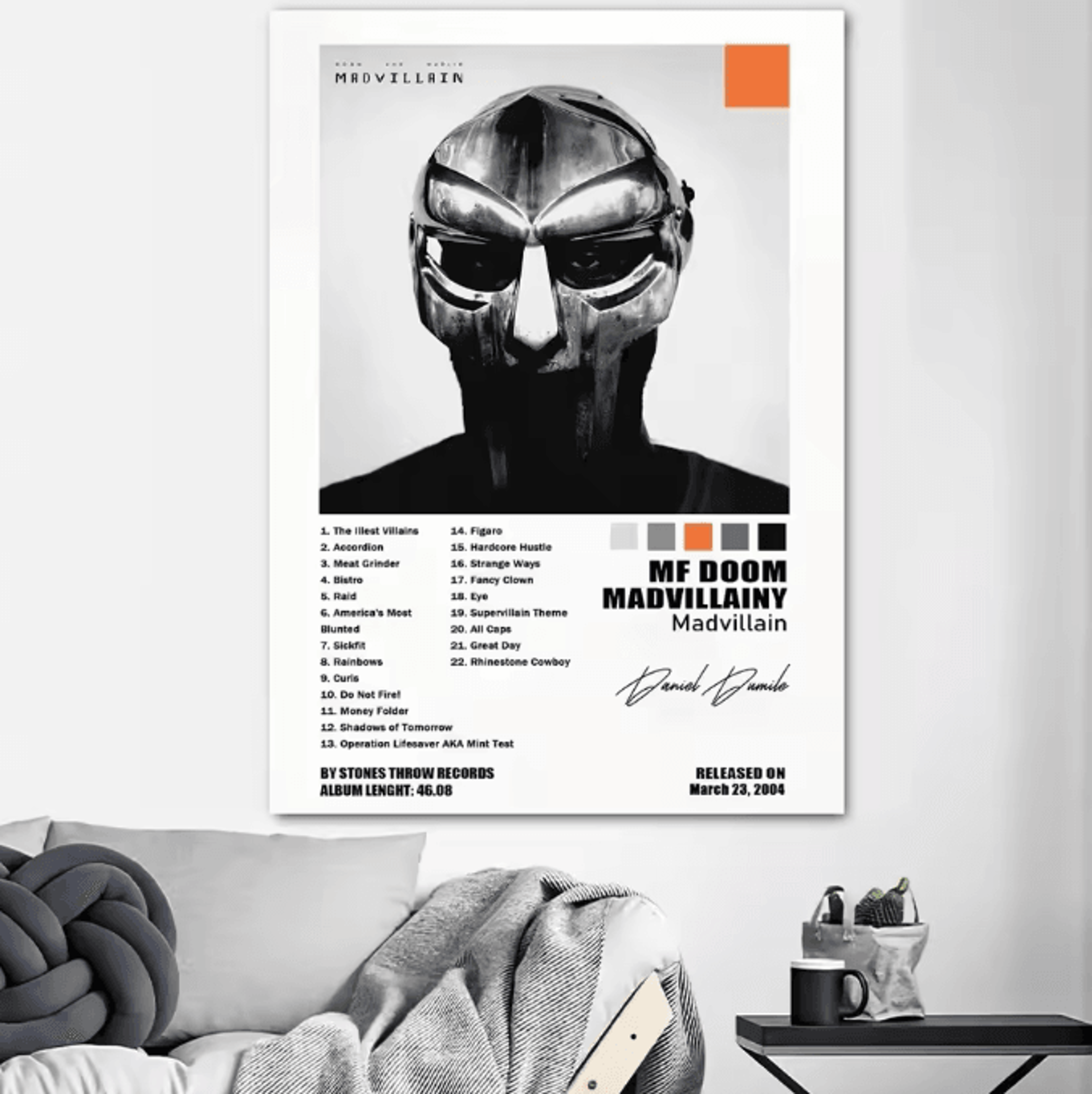 MF DOOM Iconic Album Cover Canvas Poster  Hip Hop Wall Art Decor 1