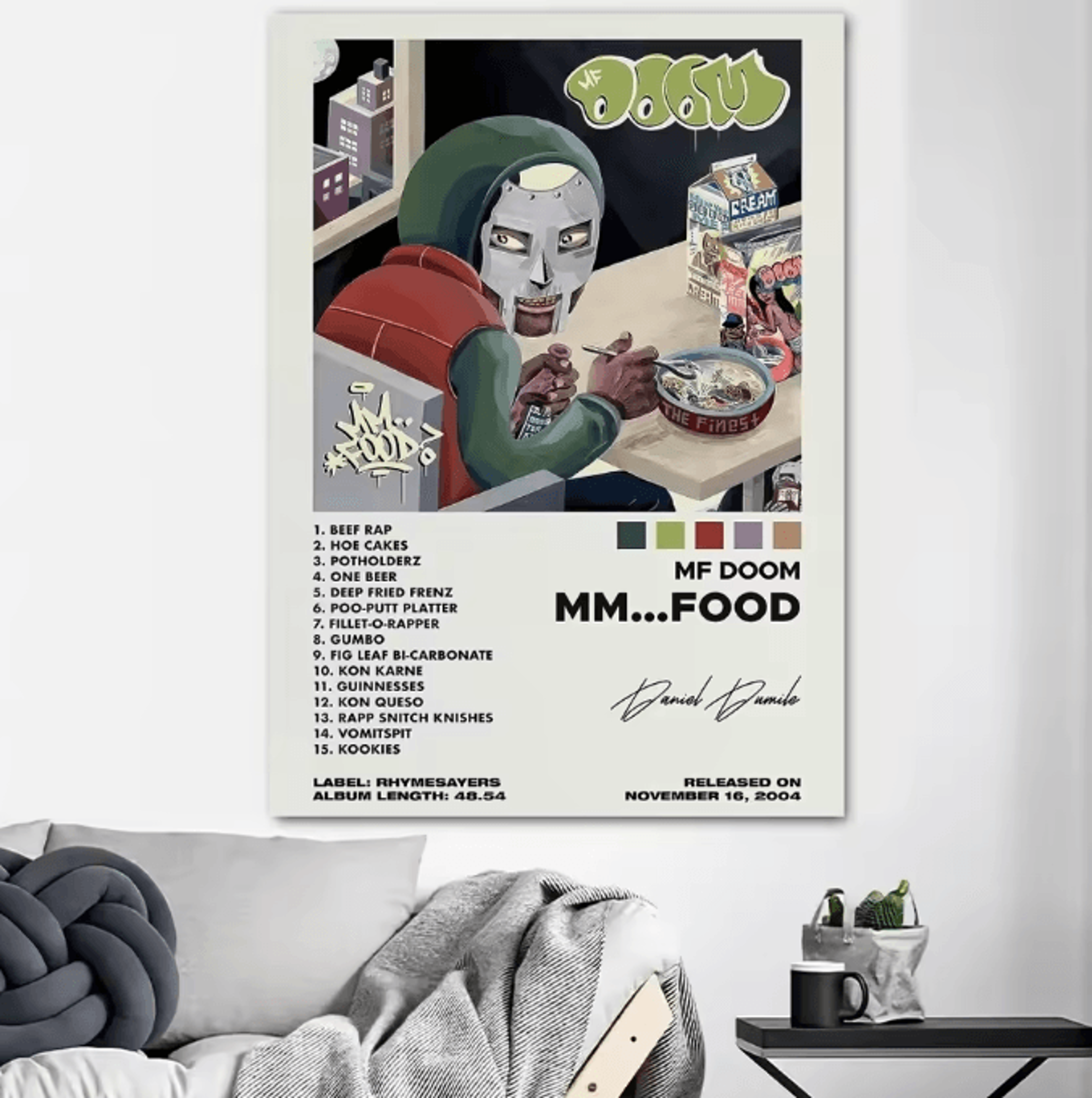 MF DOOM Iconic Album Cover Canvas Poster  Hip Hop Wall Art Decor 4