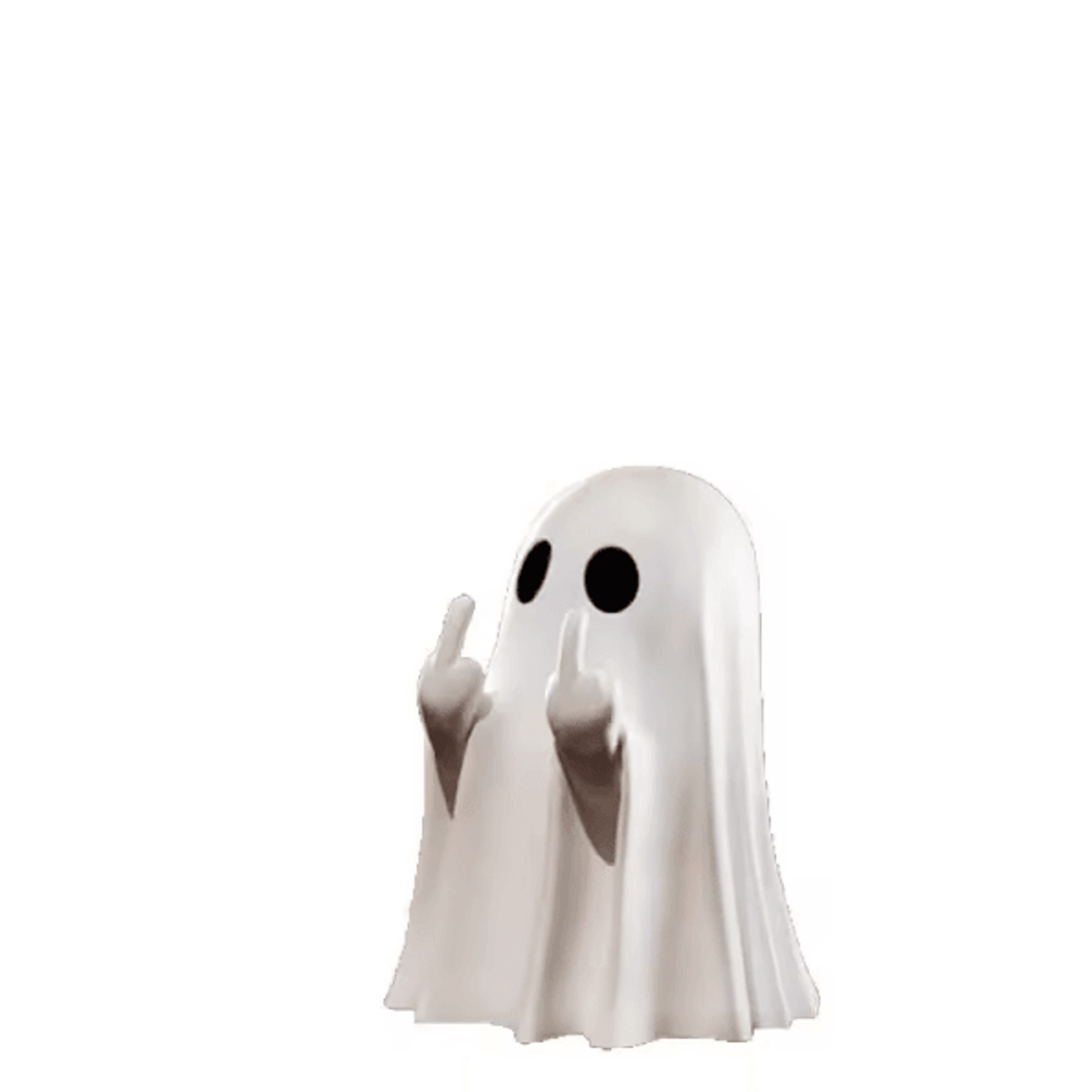 Funny Middle Finger Ghost Figurine  Cute Spooky Halloween Desk  Home Decor 5