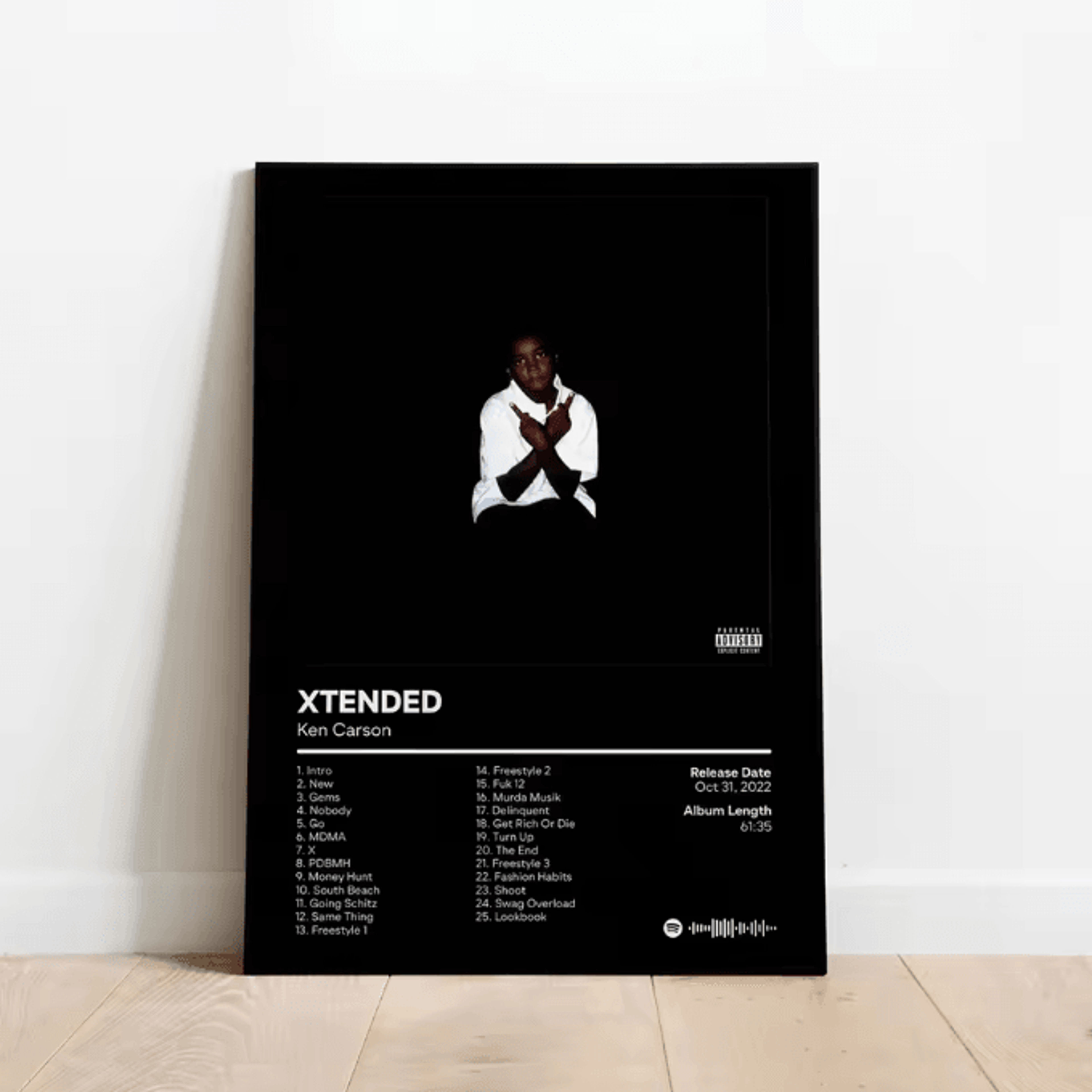 Ken Carson A Great Chaos Canvas Poster  Hip Hop Album Cover Wall Art For Room Decor 5