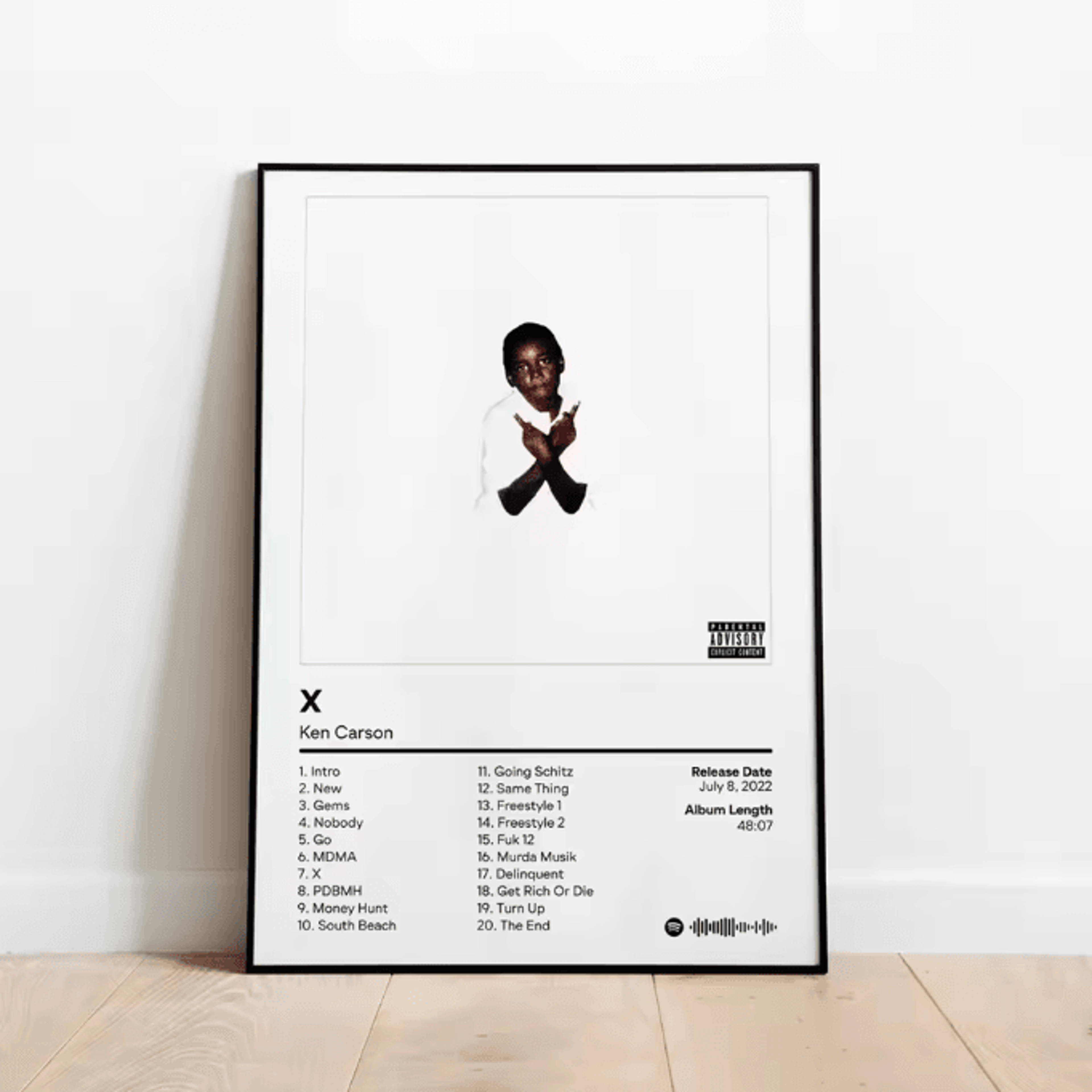 Ken Carson A Great Chaos Canvas Poster  Hip Hop Album Cover Wall Art For Room Decor 6