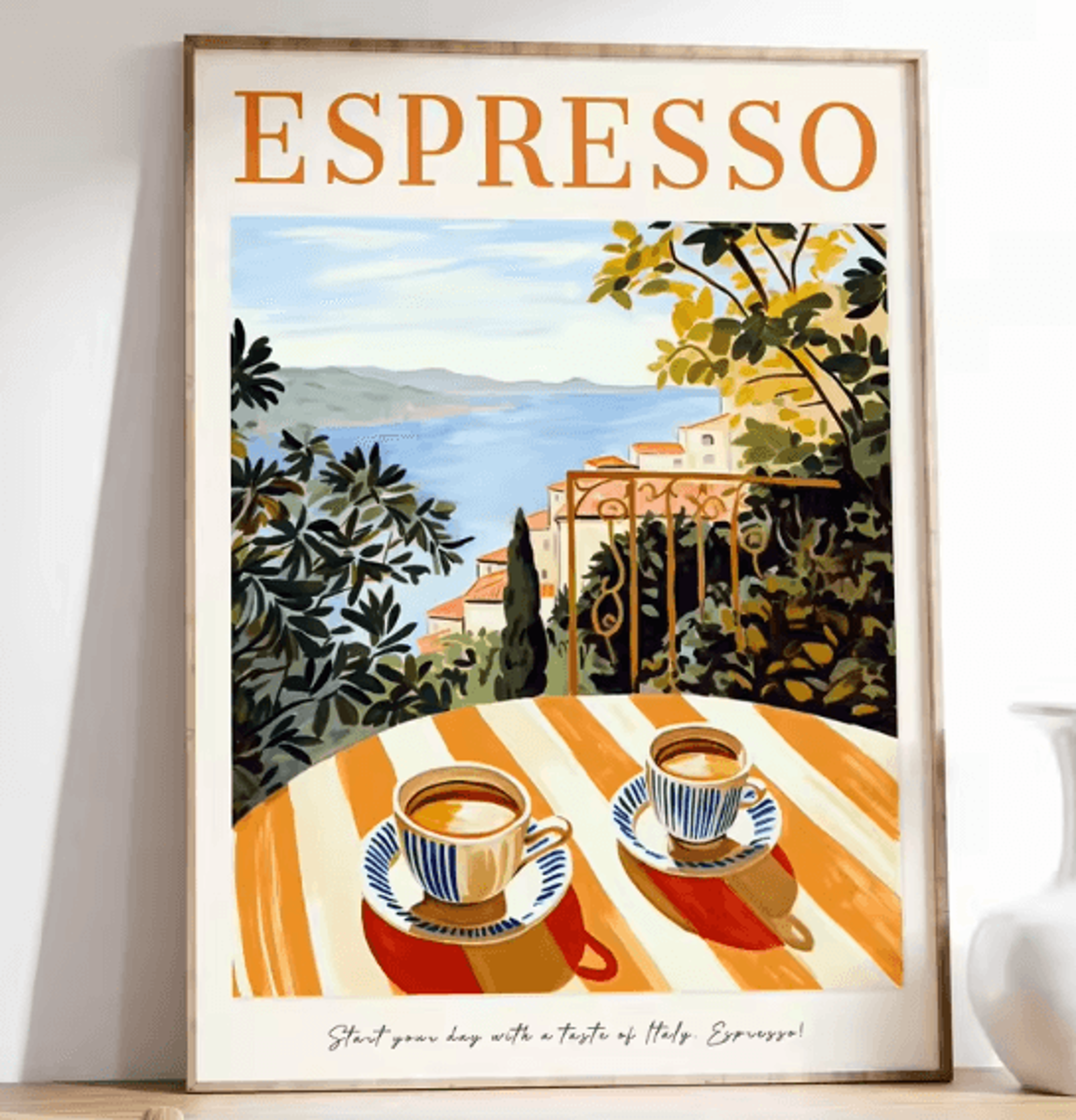 Retro Coffee Wall Art Print  Minimalist Kitchen Poster For Coffee Lovers  Cafe Decor 2