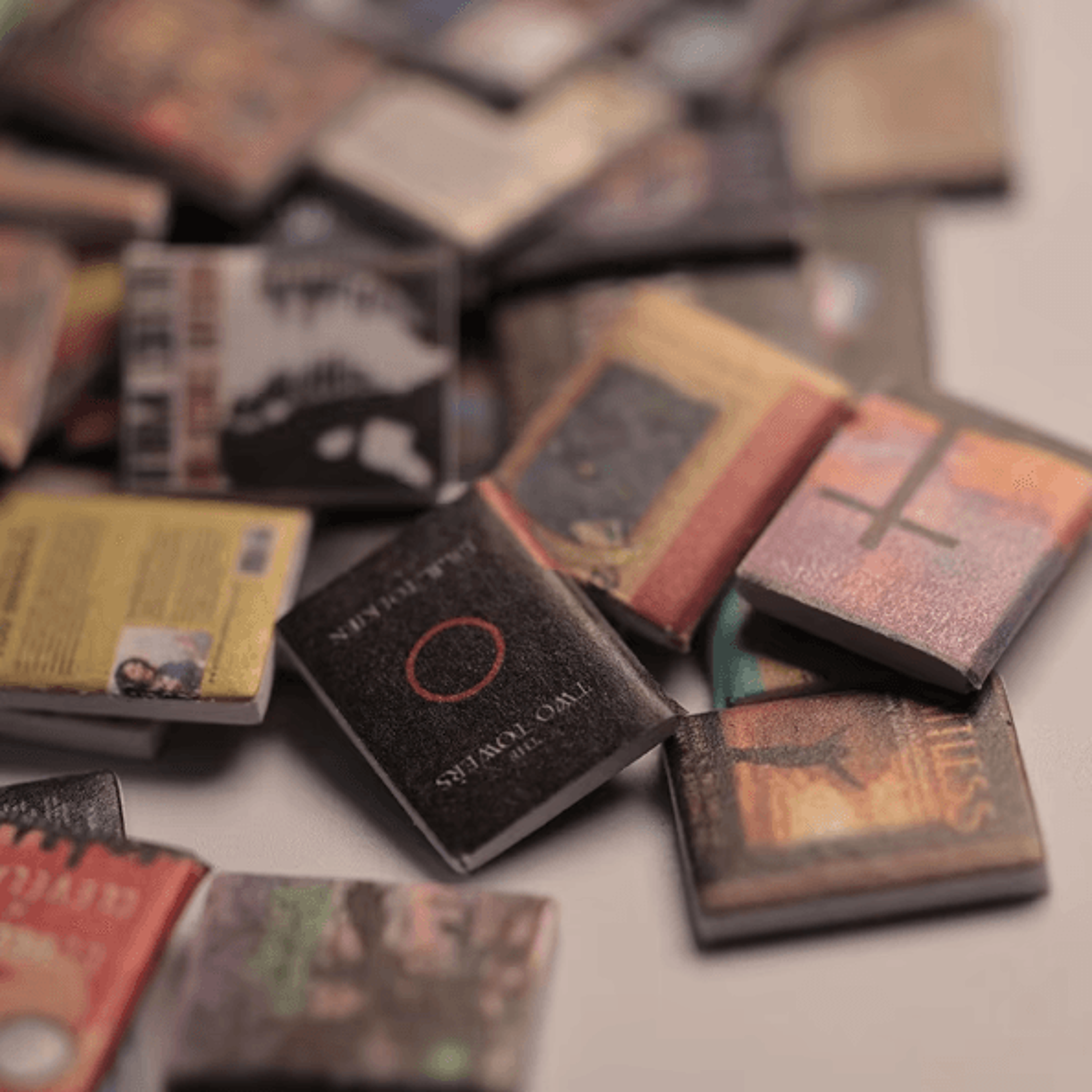 200PCS Miniature Dollhouse Books Set  Tiny Books Accessories For DIY Decor  Anxiety Bookshelf 0