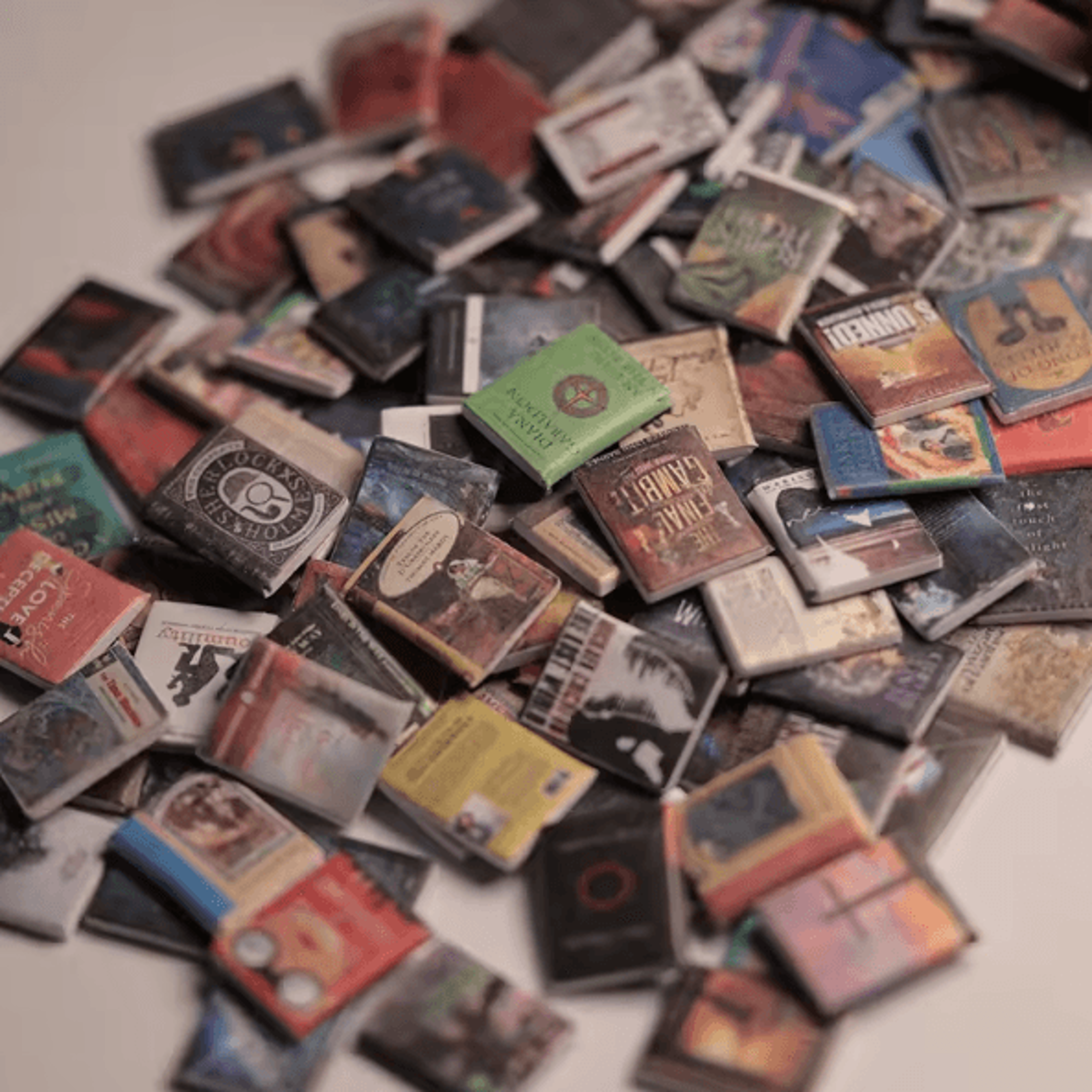 200PCS Miniature Dollhouse Books Set  Tiny Books Accessories For DIY Decor  Anxiety Bookshelf 2