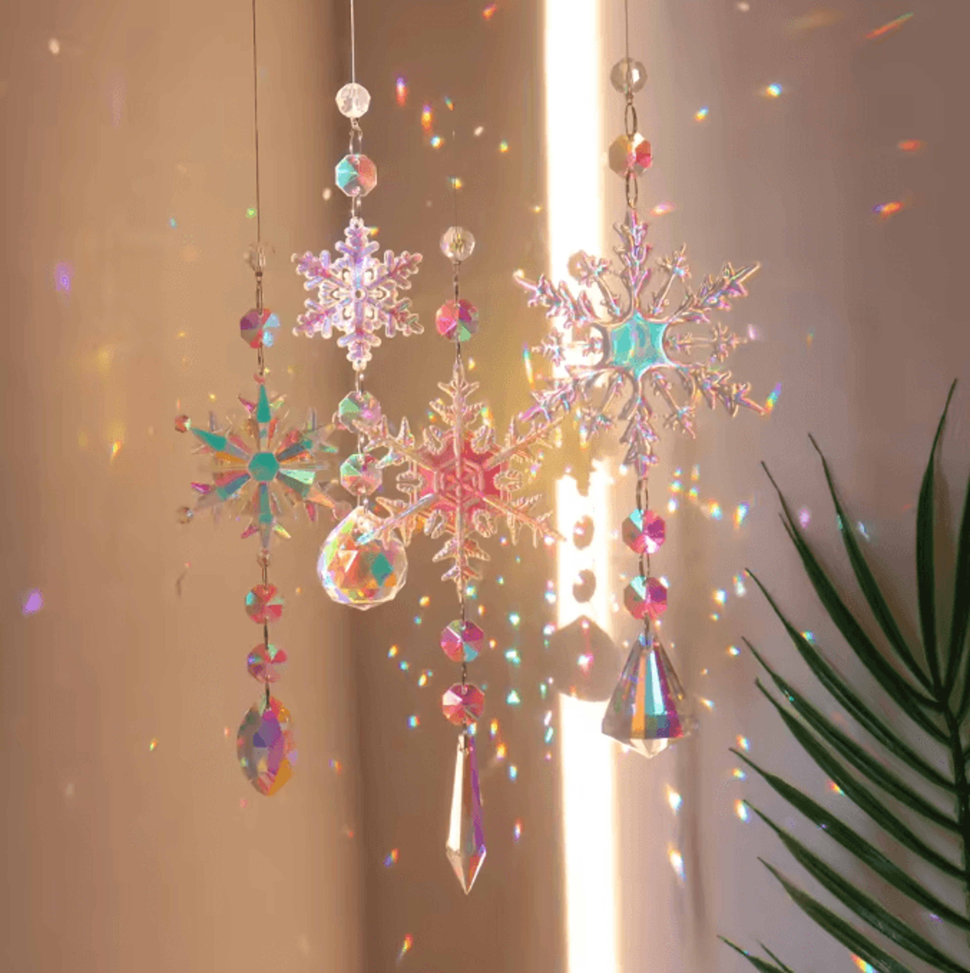 Crystal Suncatcher Wind Chime  Rainbow Maker Hanging Decor For Window  Garden 10