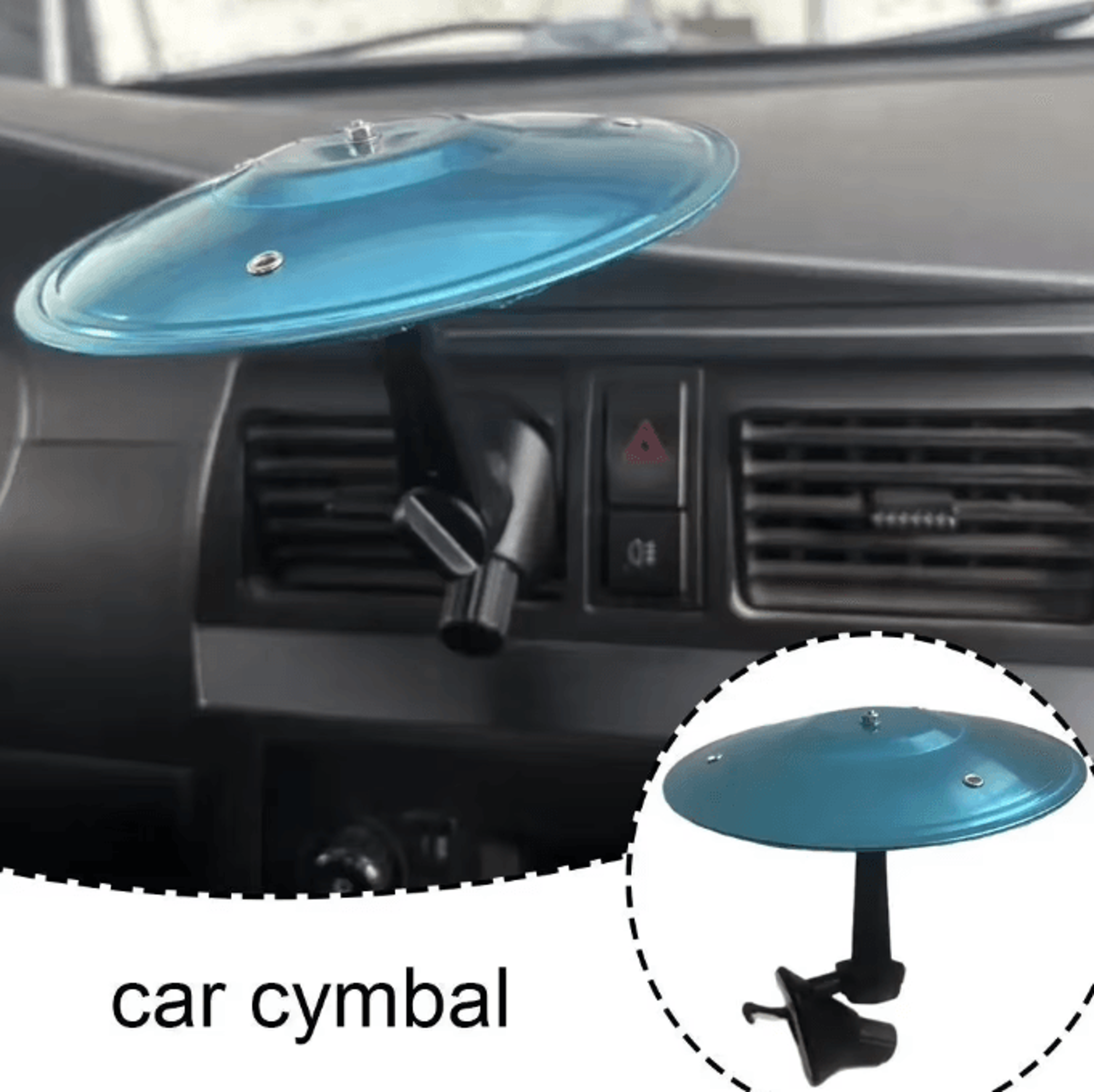 Mini Drum Cymbal Car Vent Ornament  Funny Dashboard Musical Decor For Car Interior 1