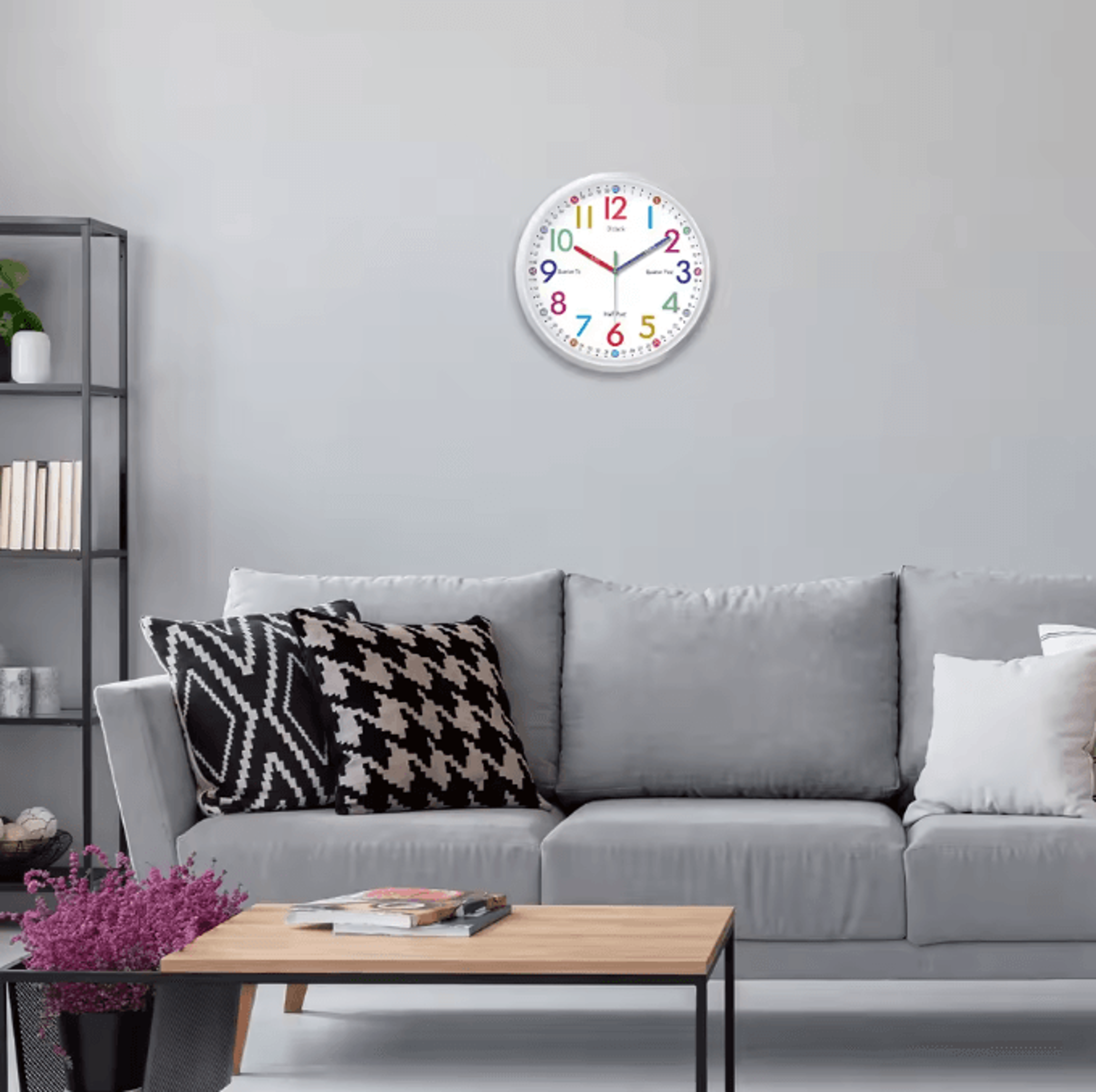 8Inch Silent Quartz Wall Clock  Minimalist NonTicking Decor For Home  Kitchen 2