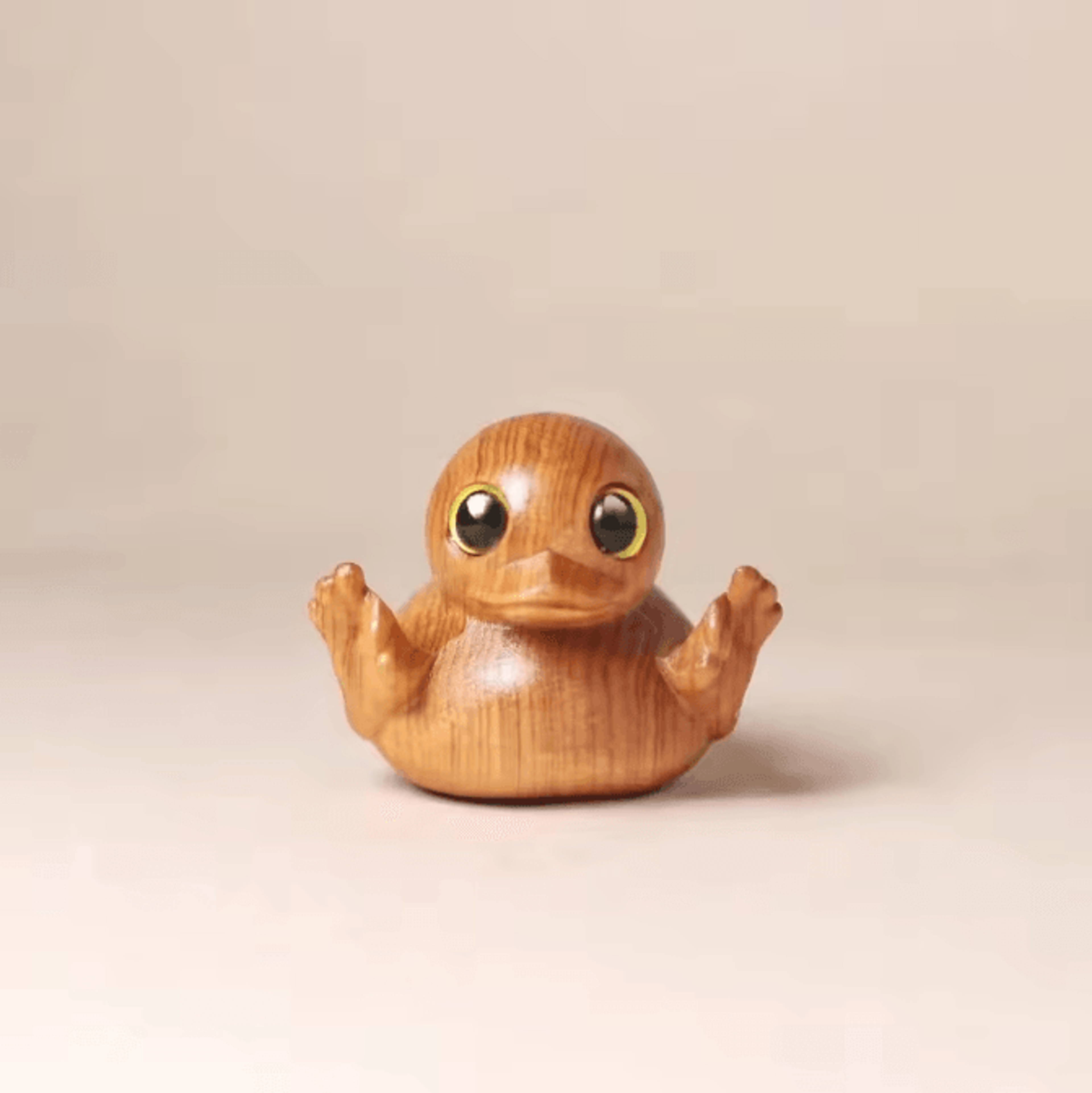 Handmade Wooden Middle Finger Duck  Funny Mini Desk  Garden Decor 8