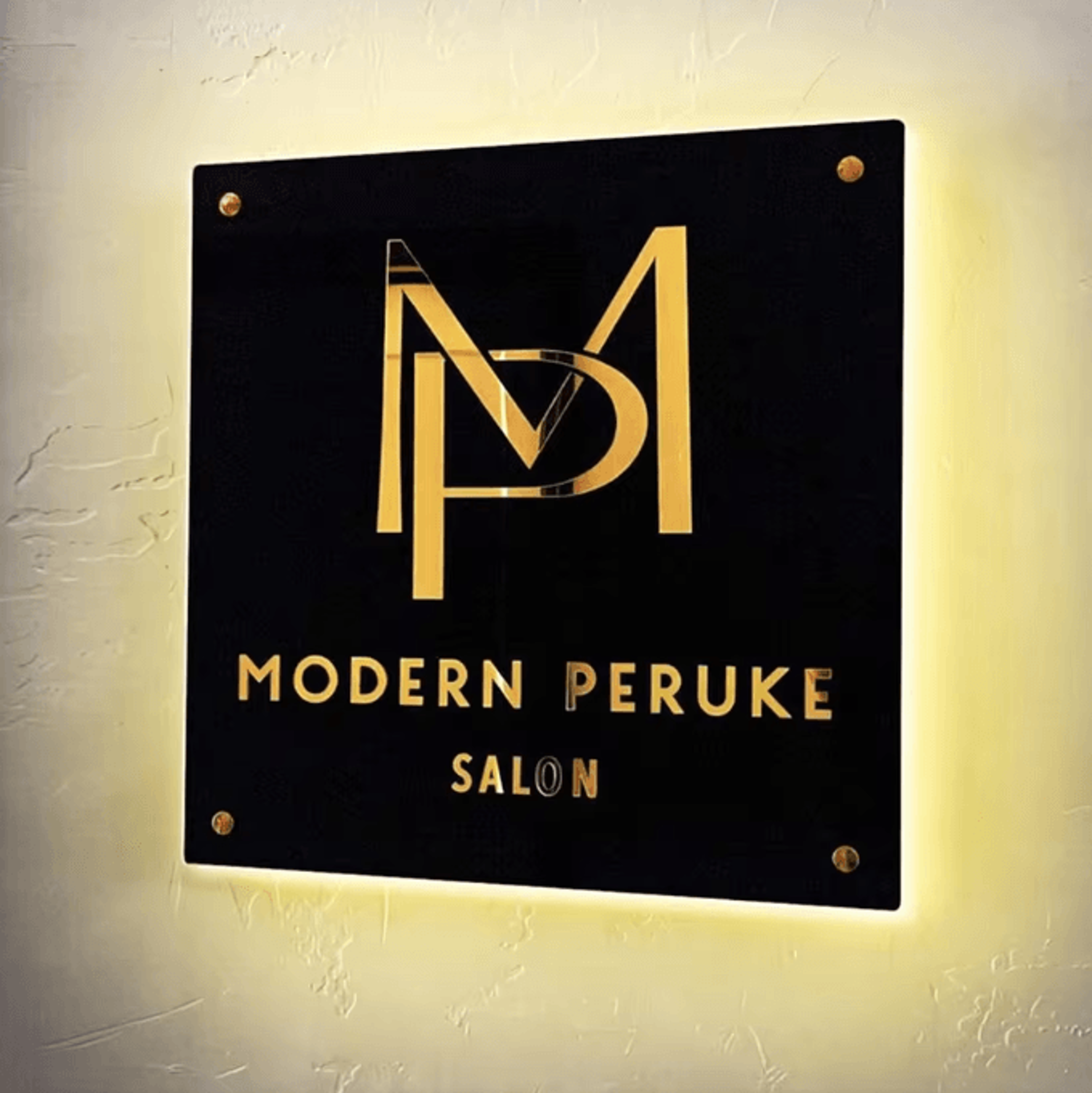 Custom LED Acrylic Logo Sign  Backlit Business  Salon Wall Display 4