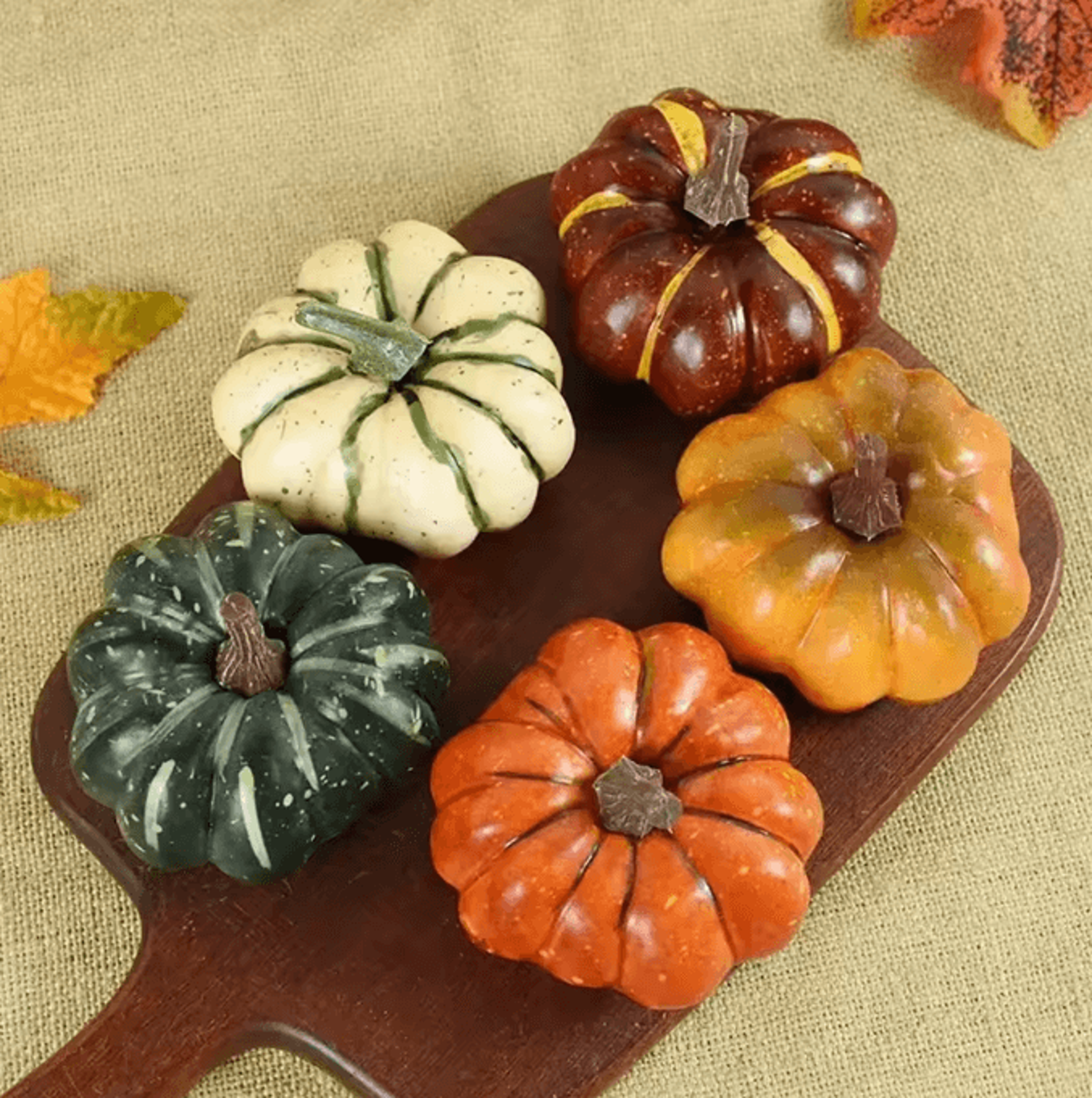 Artificial Pumpkin Decor  Plastic Harvest  Thanksgiving Ornament 0