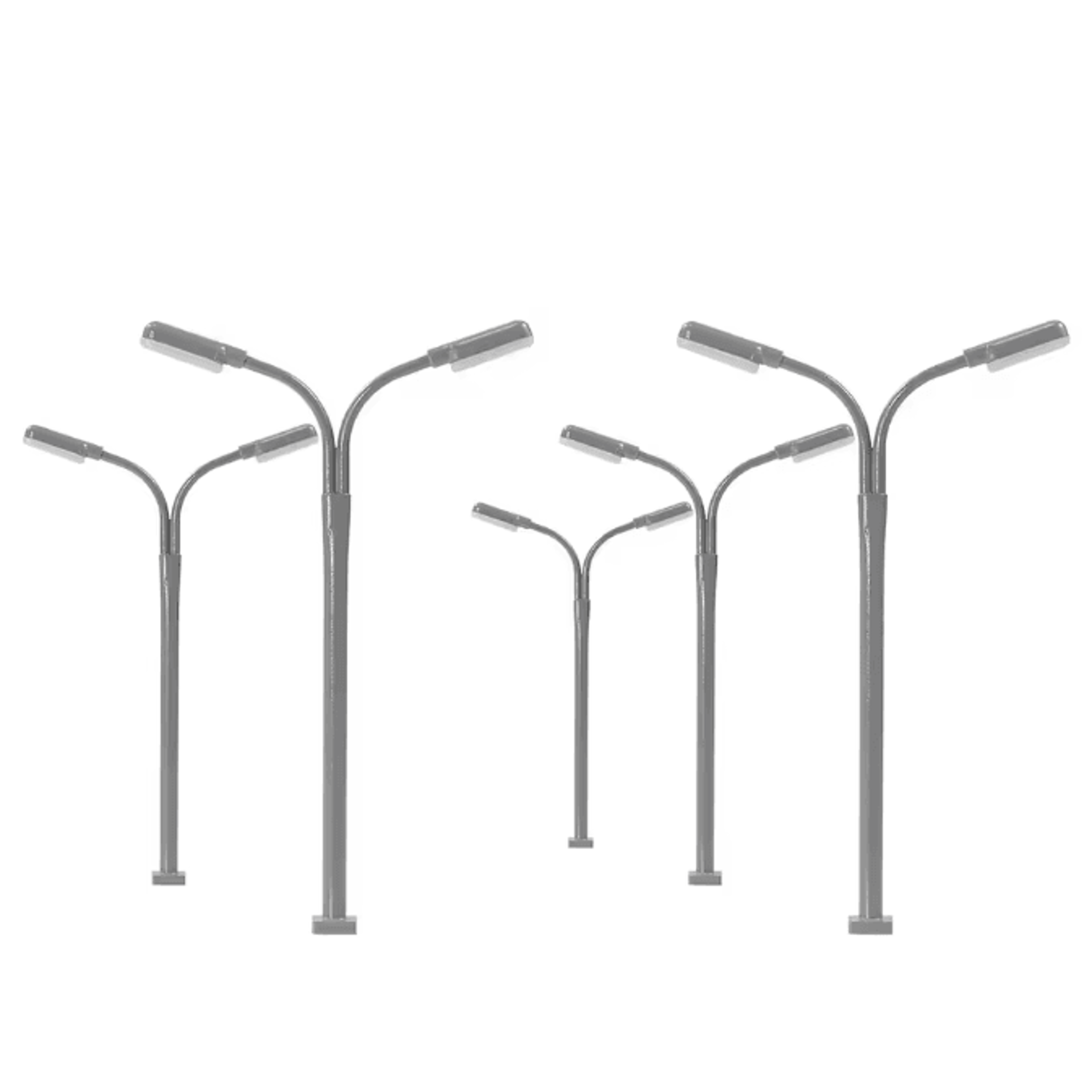 N Scale Street Lights Set  Miniature LED Lamp Posts For Model Train  Diorama Lighting 0