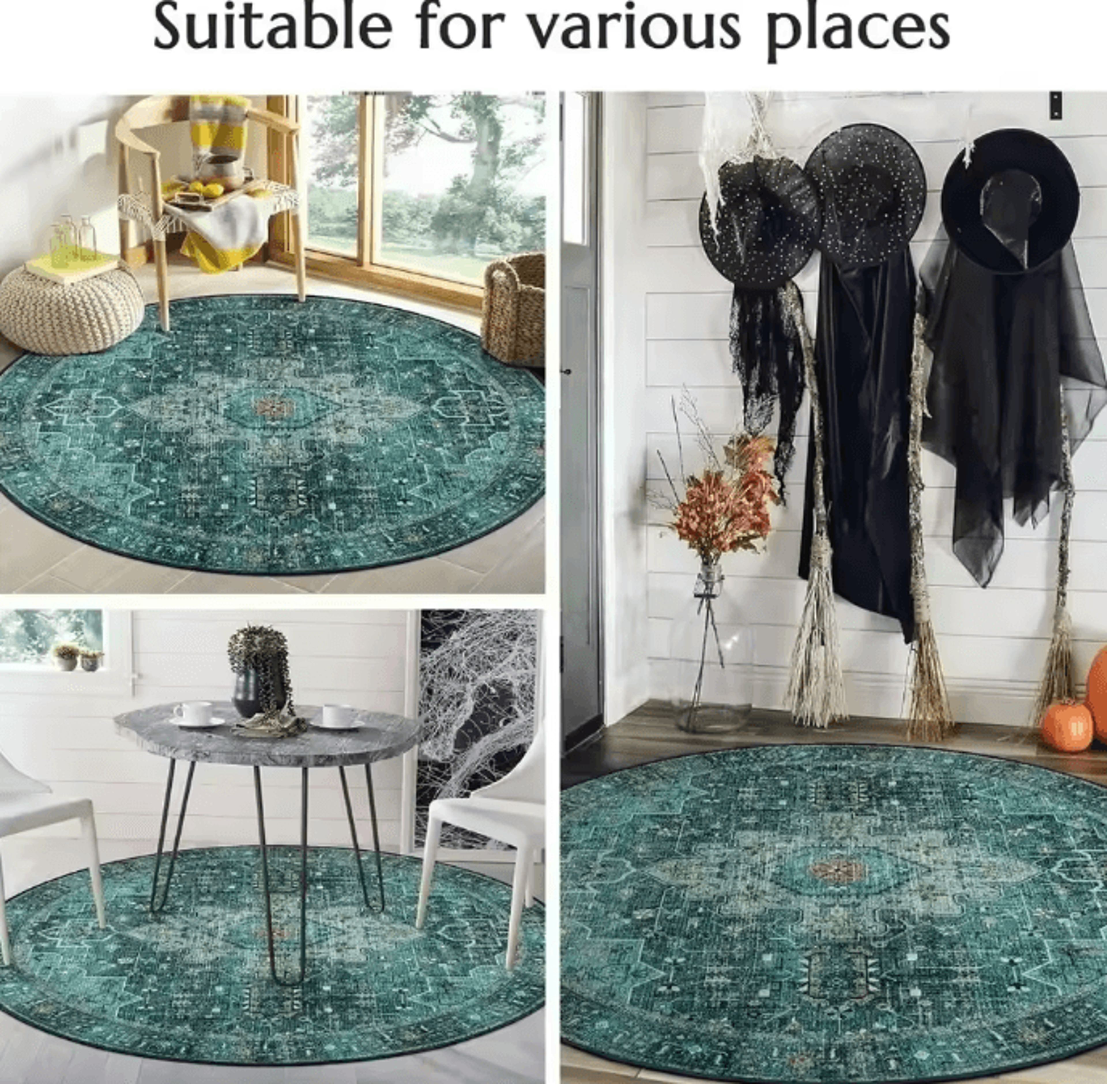 Modern Irregular Area Rug  Washable NonSlip Minimalist Carpet For Living Room  Bedroom 4
