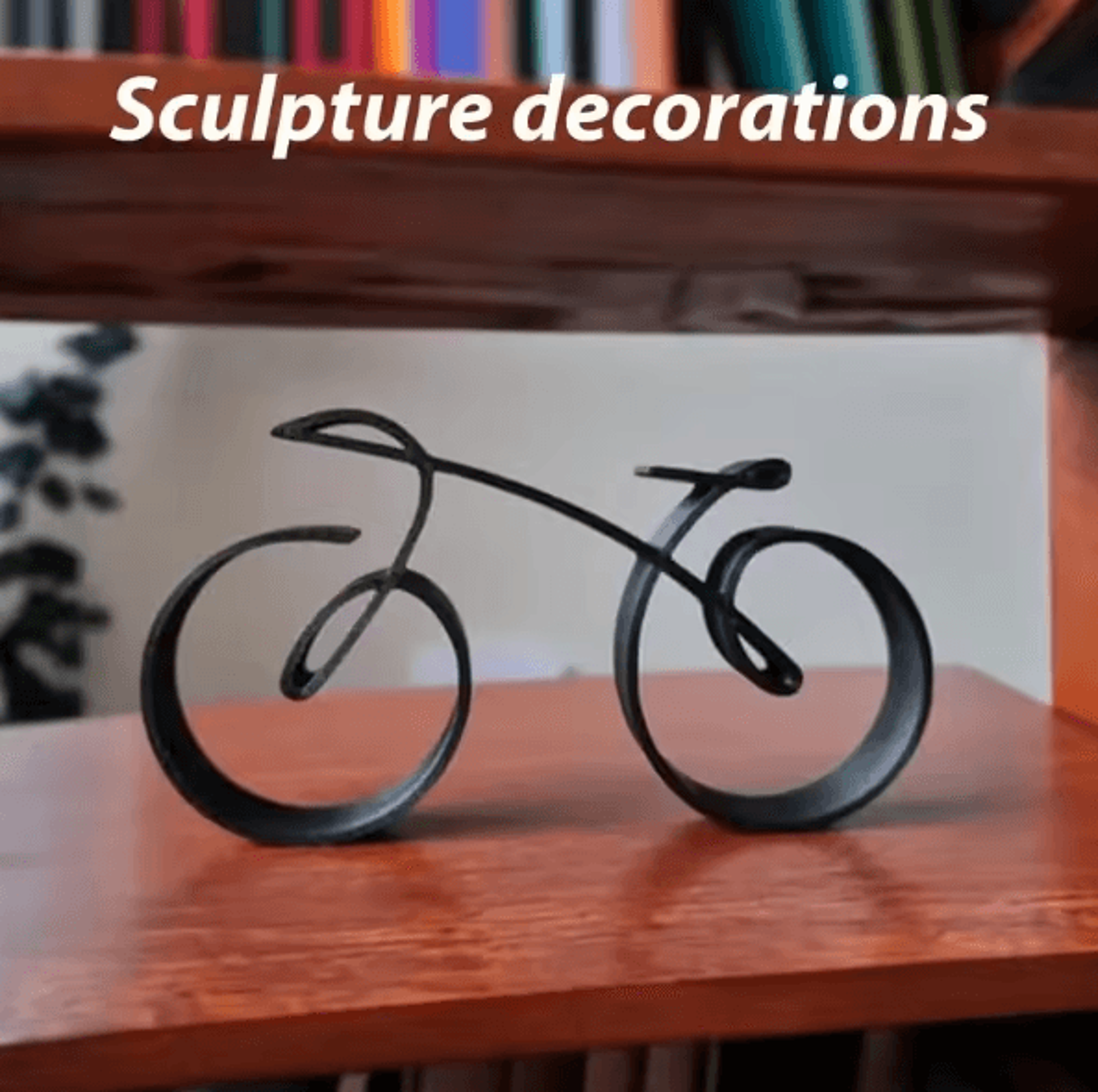 Minimalist Acrylic Bicycle Sculpture  Modern Desk Decor Bike Ornament For Home  Office 0