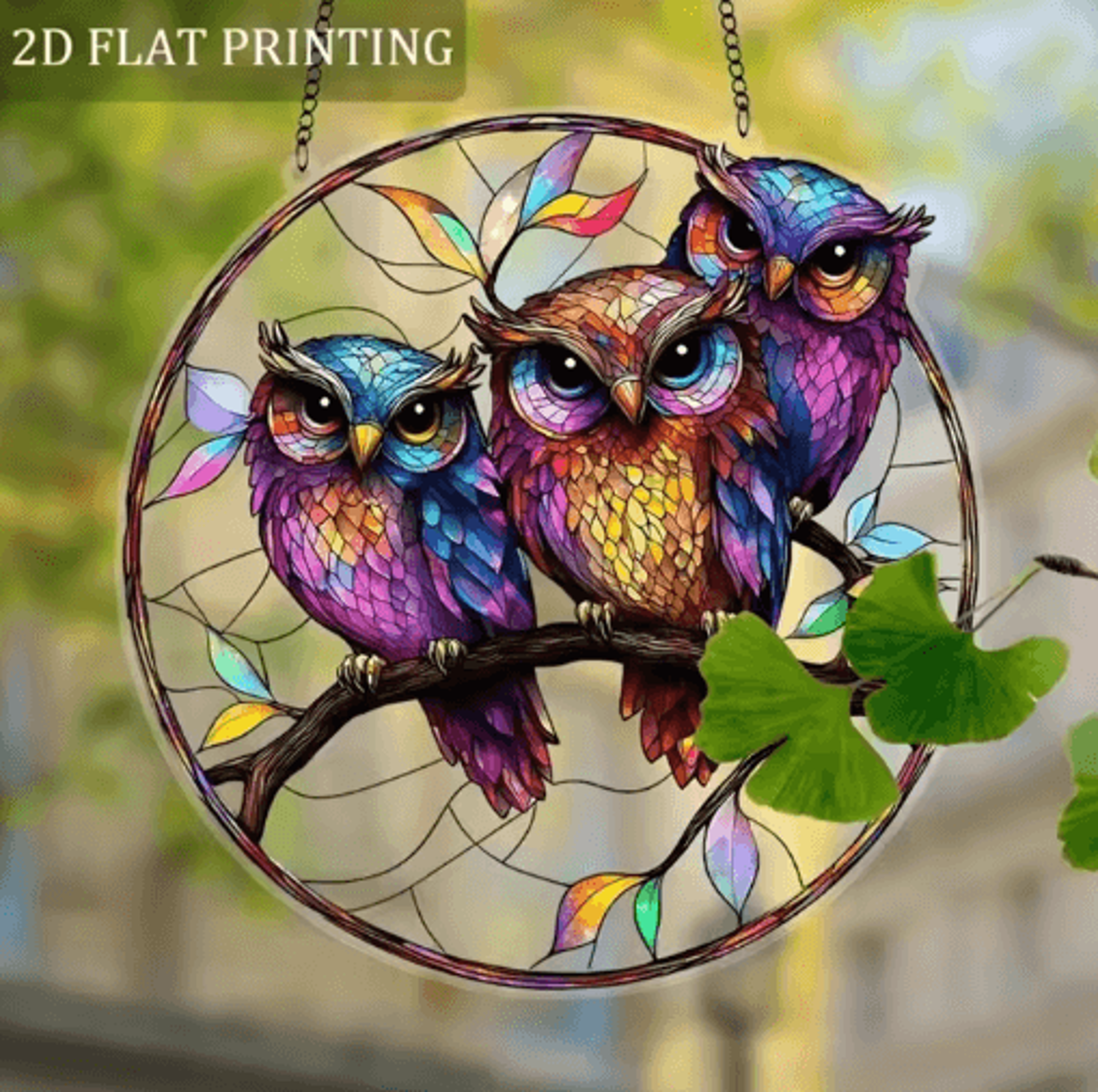 Colorful Owl Pendant Light  Decorative Animal Hanging Lamp For Home  Garden 1