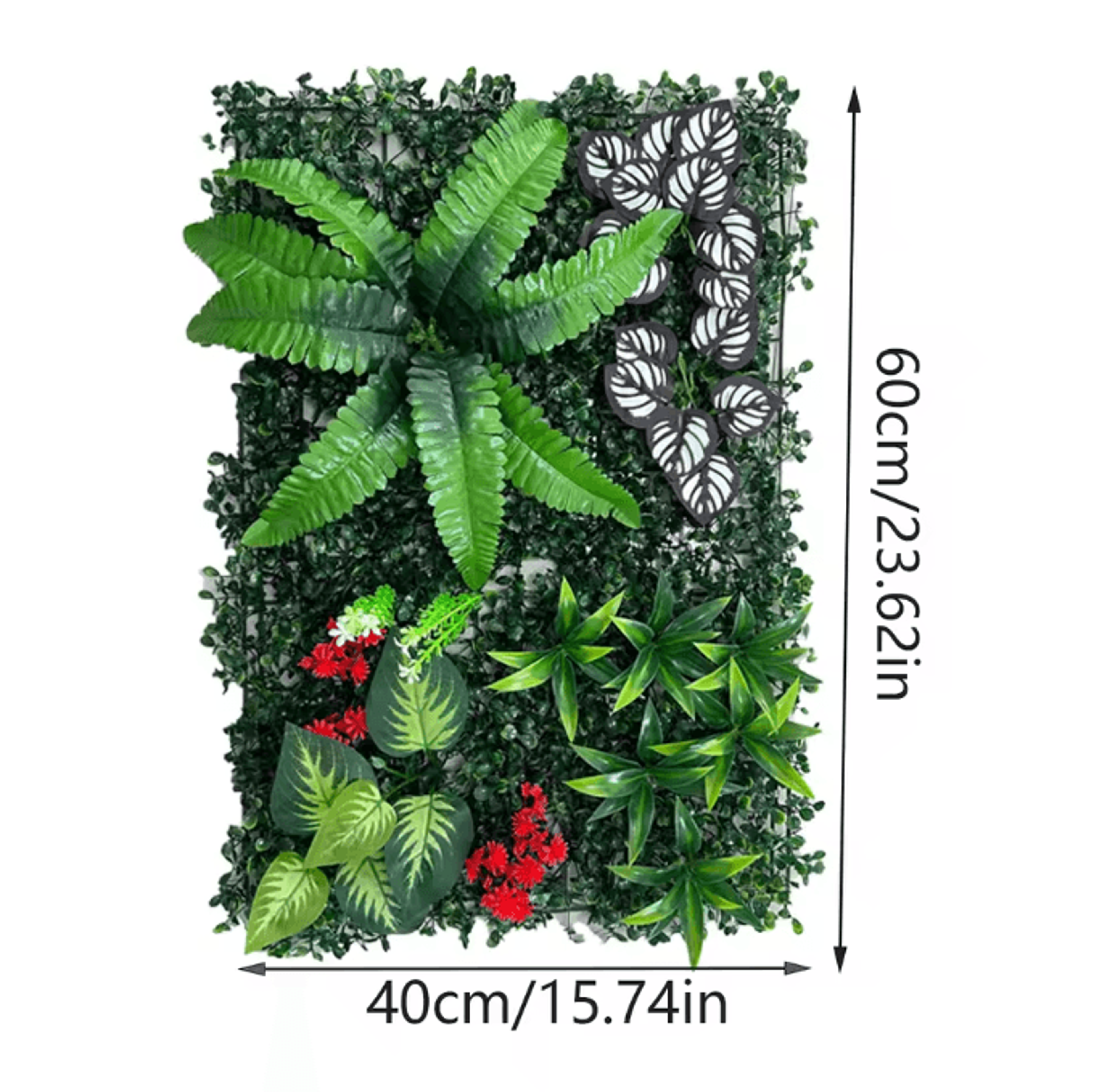 Artificial Plant Wall Panel  Lifelike Greenery Decor For Indoor  Outdoor Walls 5