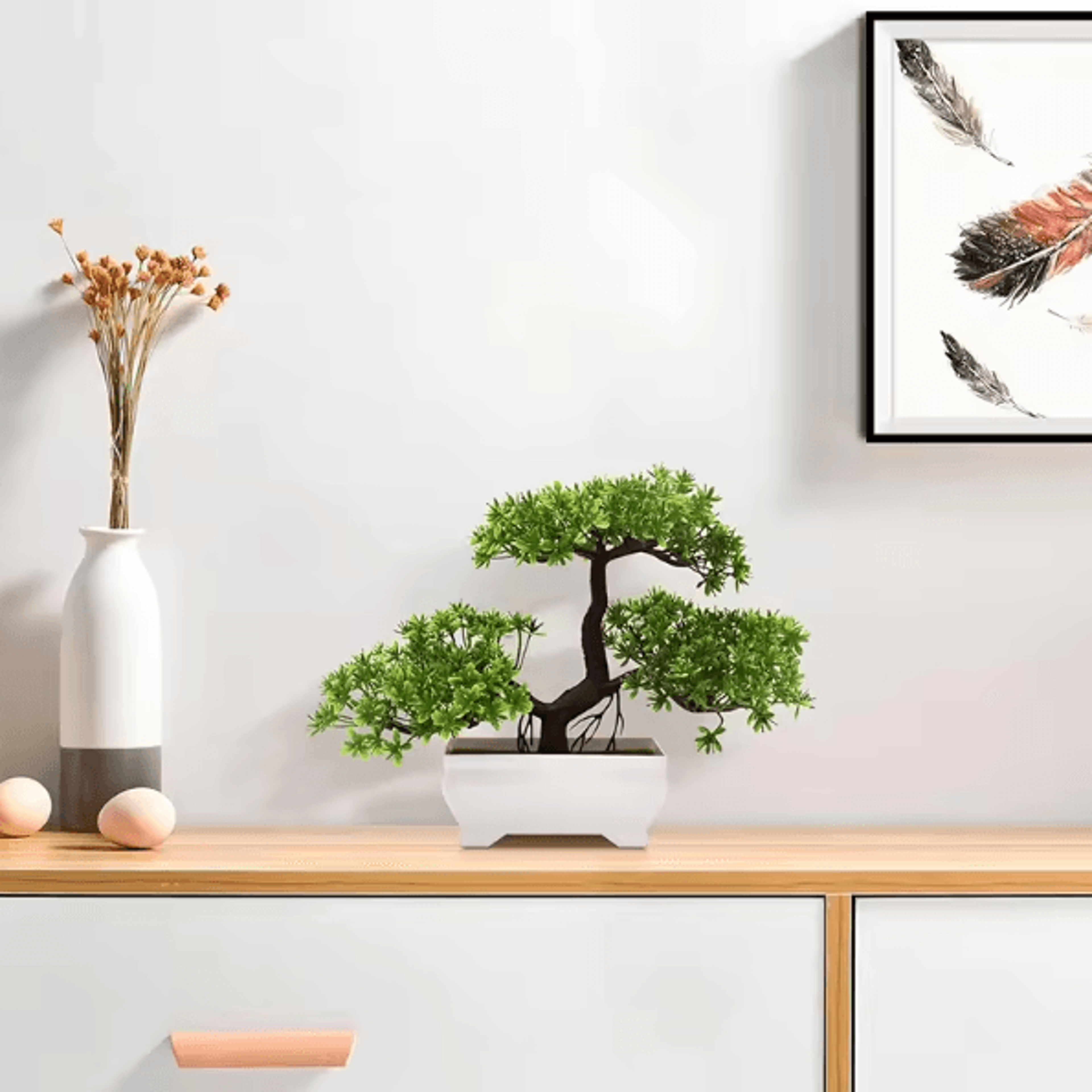 ZenLeaf Artificial Bonsai Tree Plastic Bionic Plant For Home  Office Decor 2