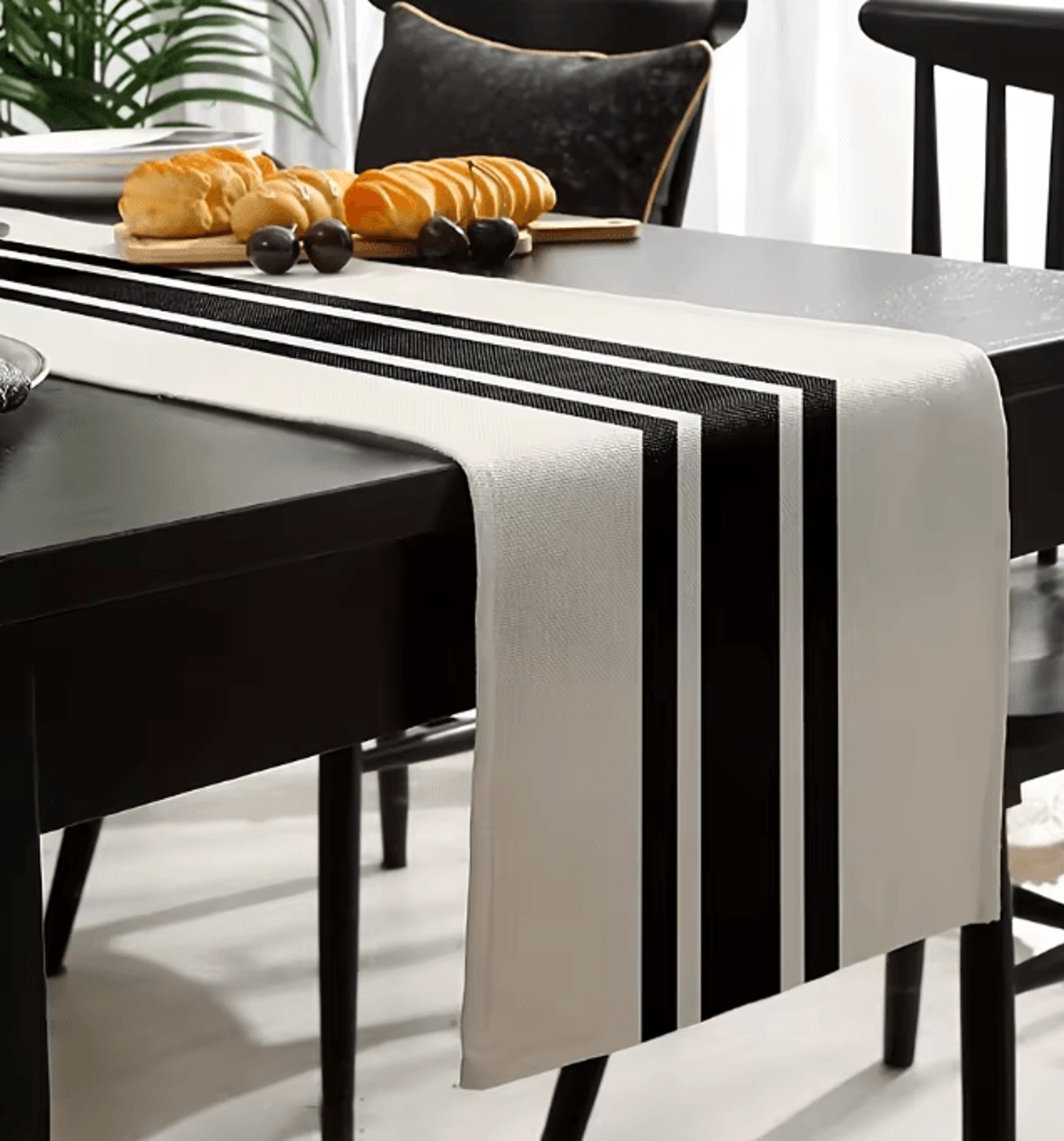 VIKAMA Modern Geometric Table Runner For Outdoor Dining  Party Decor 1