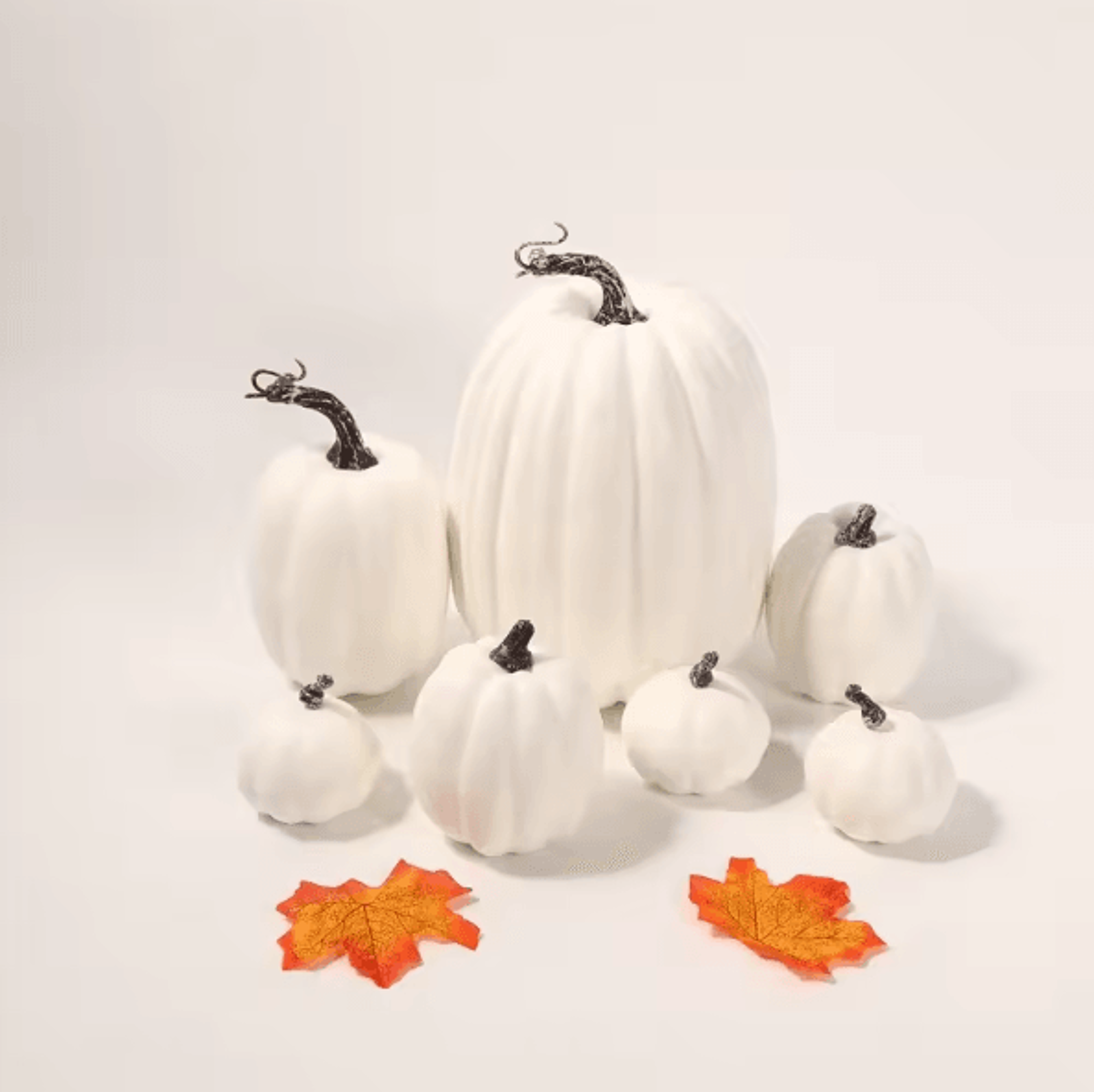 HarvestGlow 7PCS Artificial Pumpkin Set Halloween  Autumn Decor 1