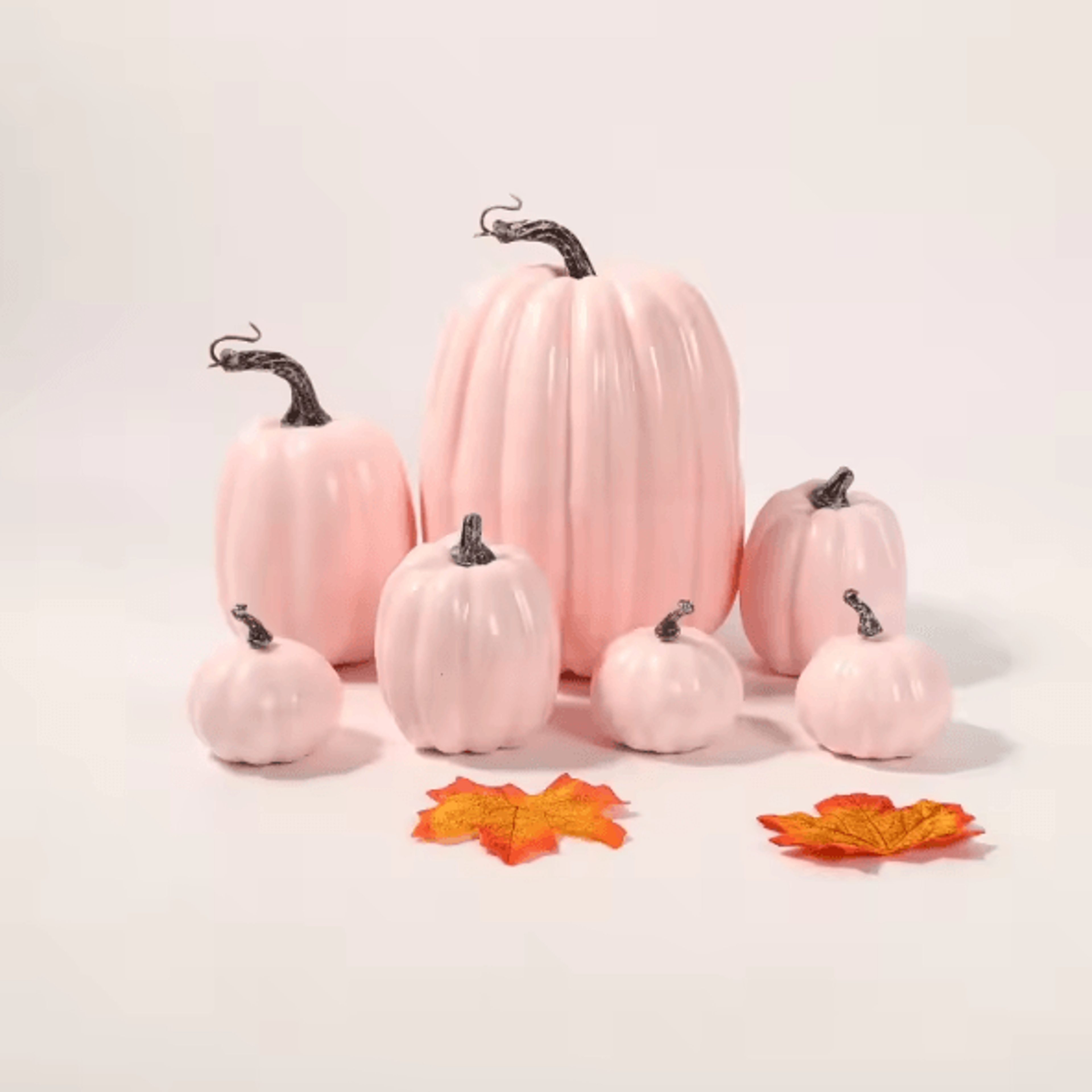 HarvestGlow 7PCS Artificial Pumpkin Set Halloween  Autumn Decor 3