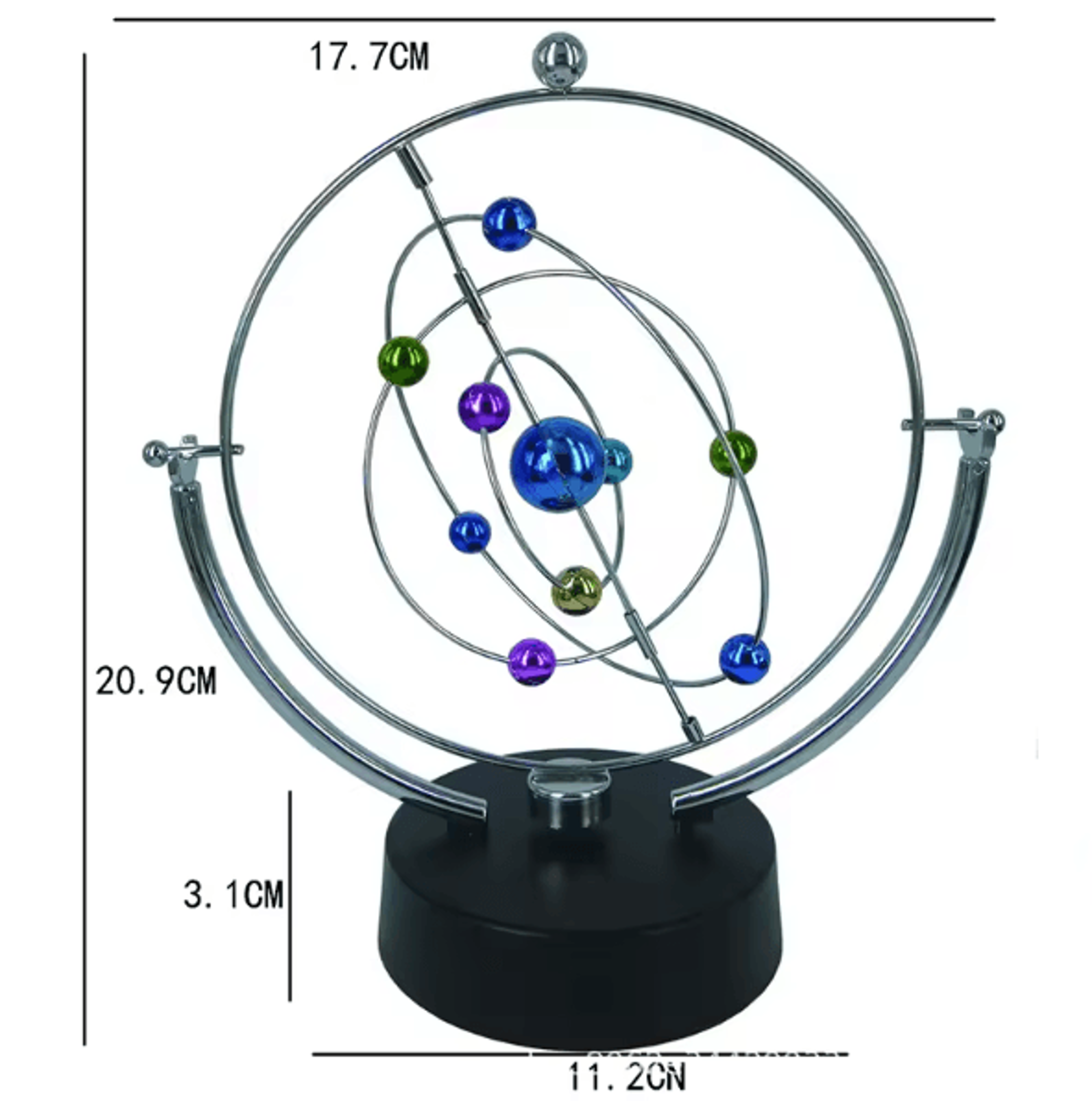 OrbitFlow Celestial Globe Perpetual Motion Pendulum Kinetic Desk Decor 4